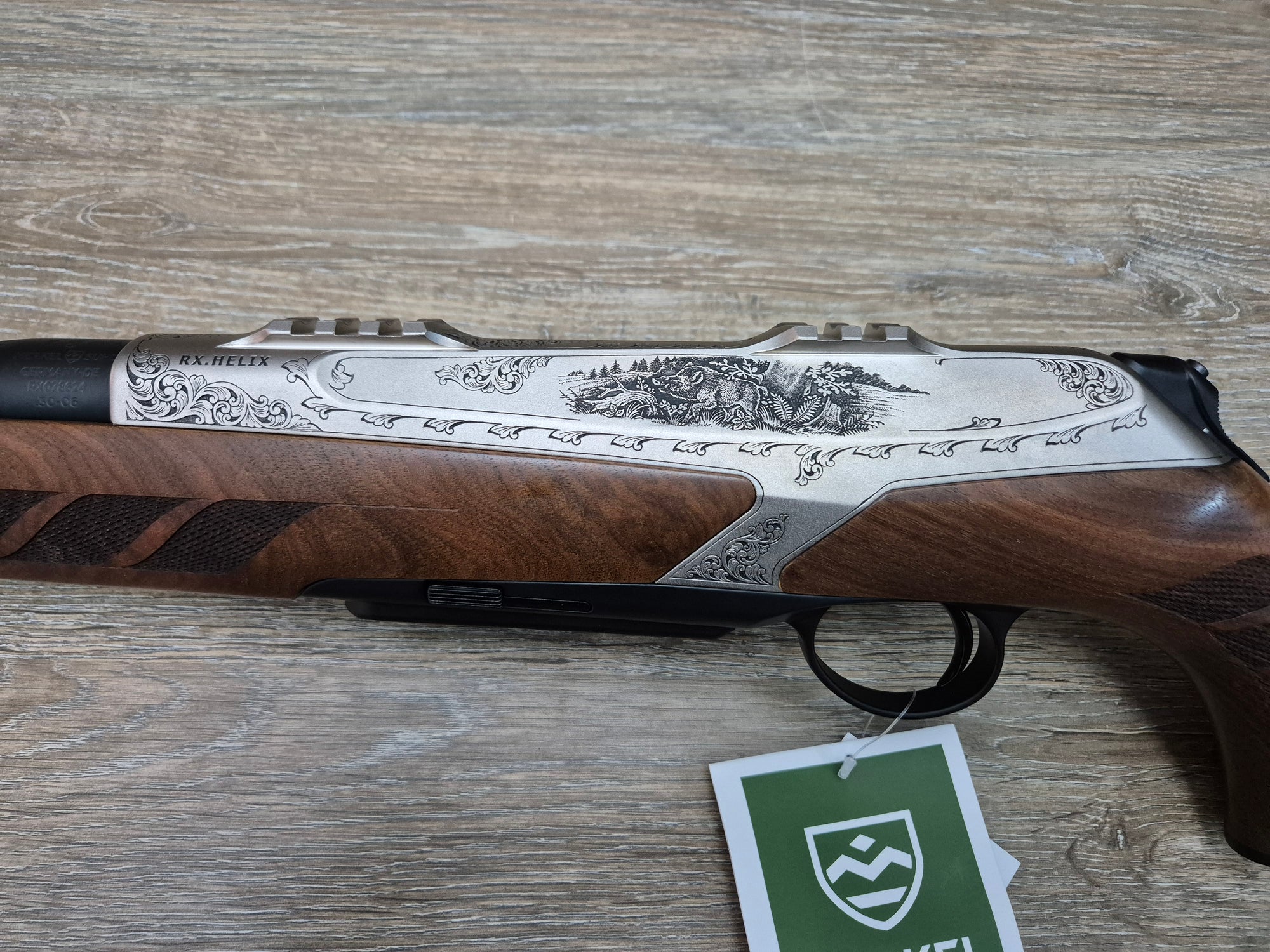 Carabina Merkel RX Helix Wildboar, cal 30-06, teava fluted 51cm, lemn grad 4