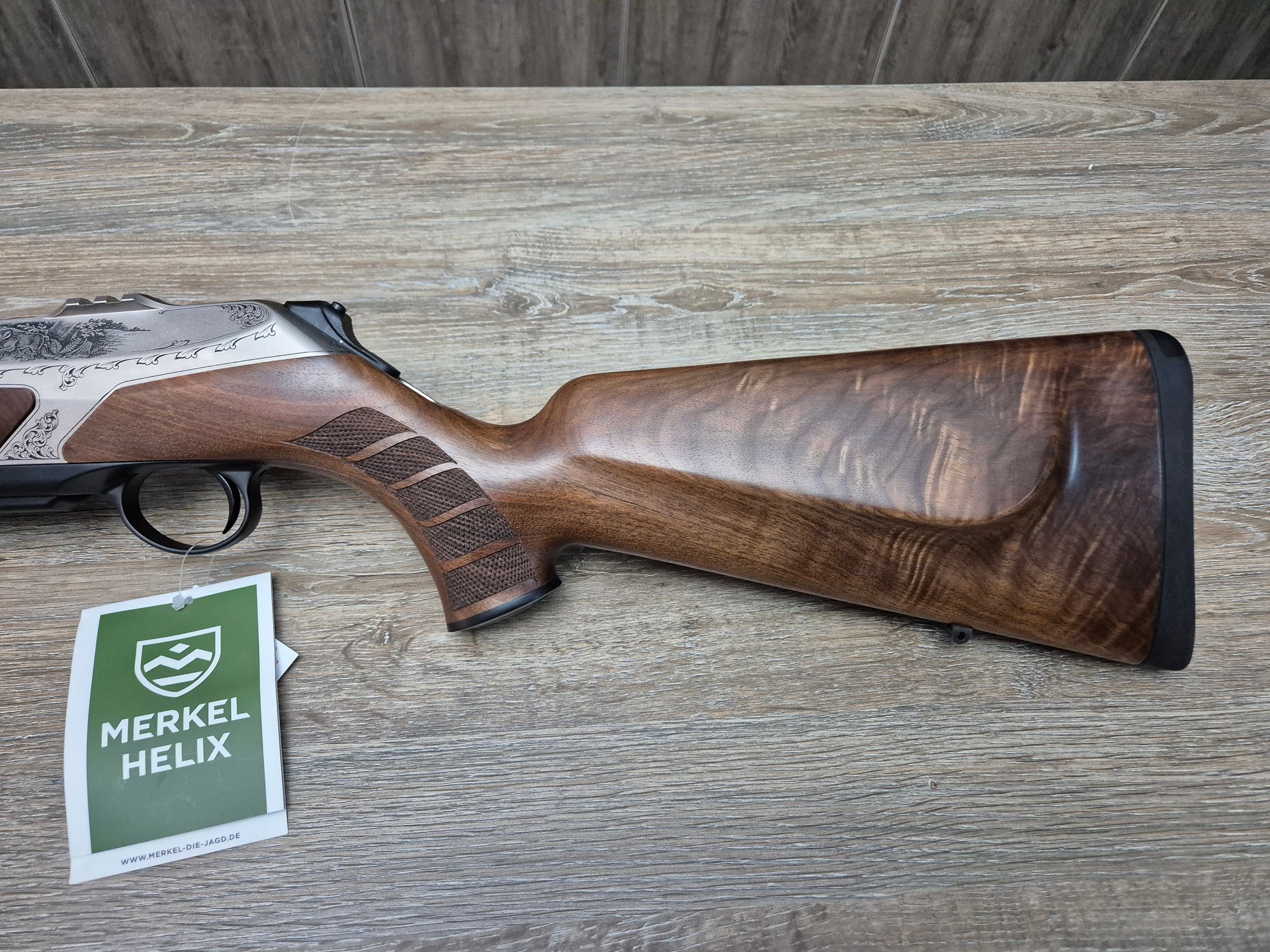 Carabina Merkel RX Helix Wildboar, cal 30-06, teava fluted 51cm, lemn grad 4