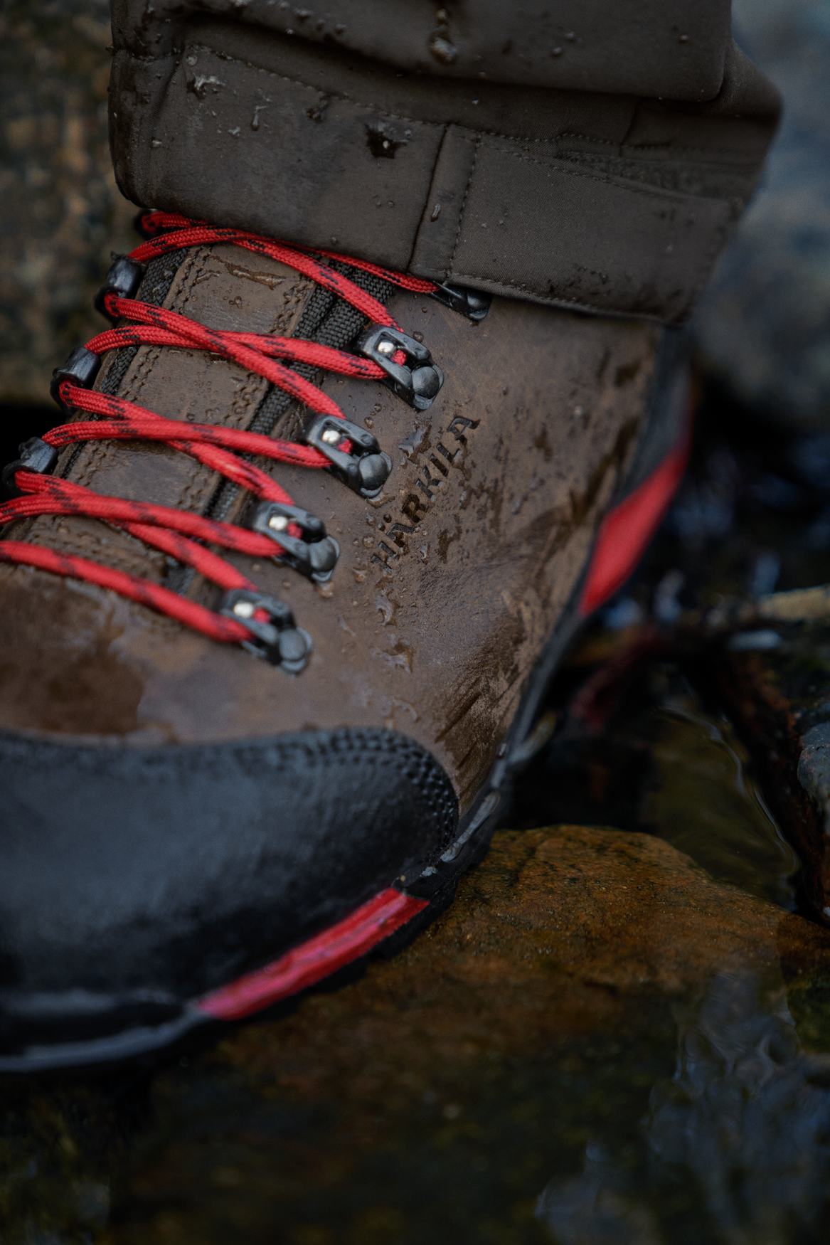 Bocanci Harkila Forest Hunter Mid, Gore-Tex, talpa Vibram, impermeabili, Dark brown