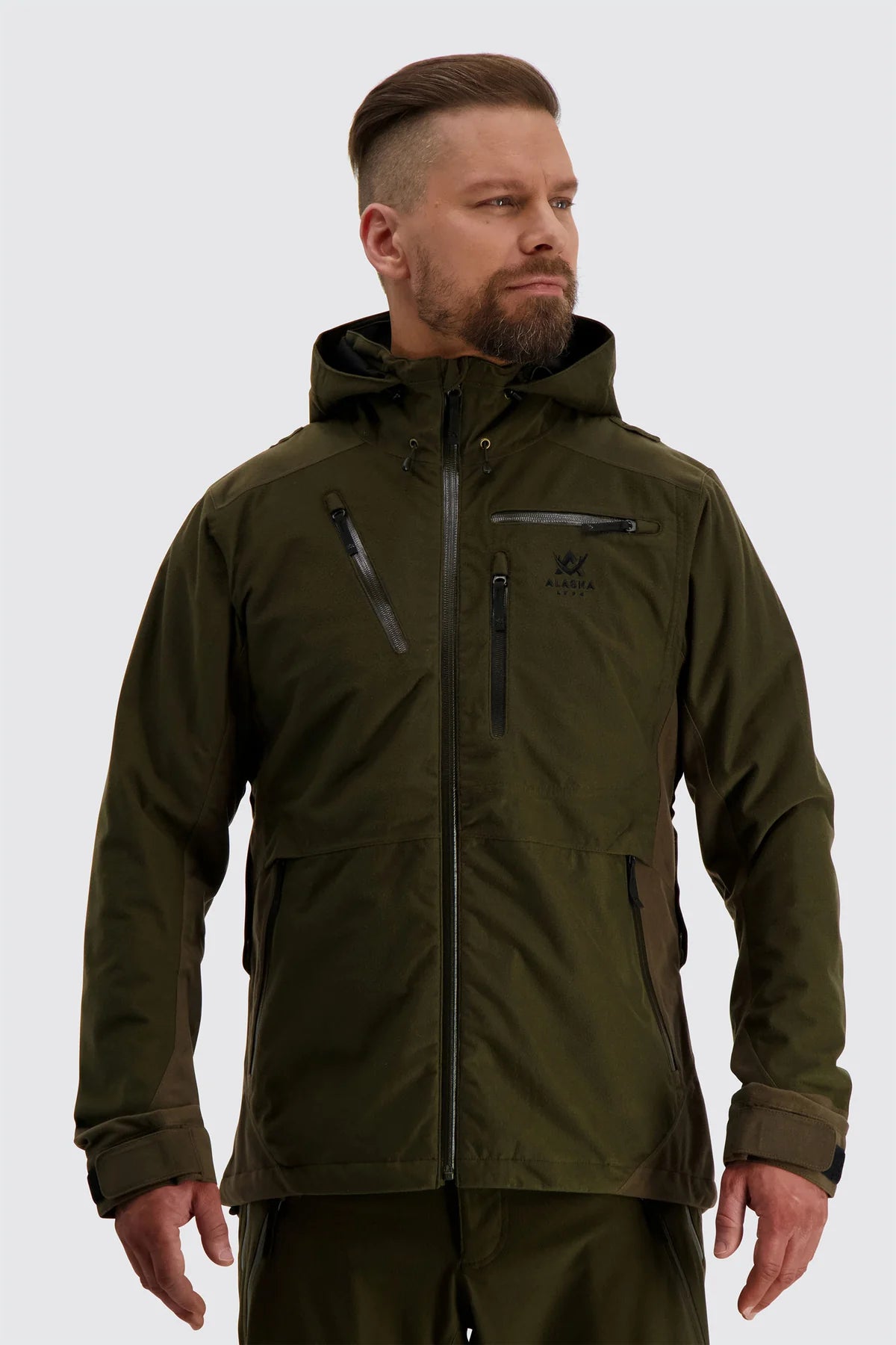 Geaca Alaska Superior 2, Moss Brown, impermeabila si silentioasa