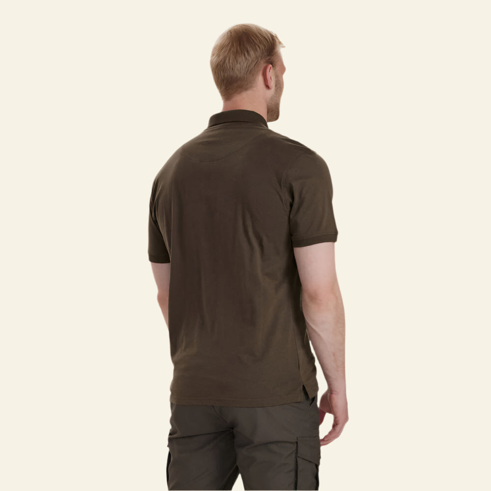 Tricou Polo Deerhunter Christian, Brown Leaf