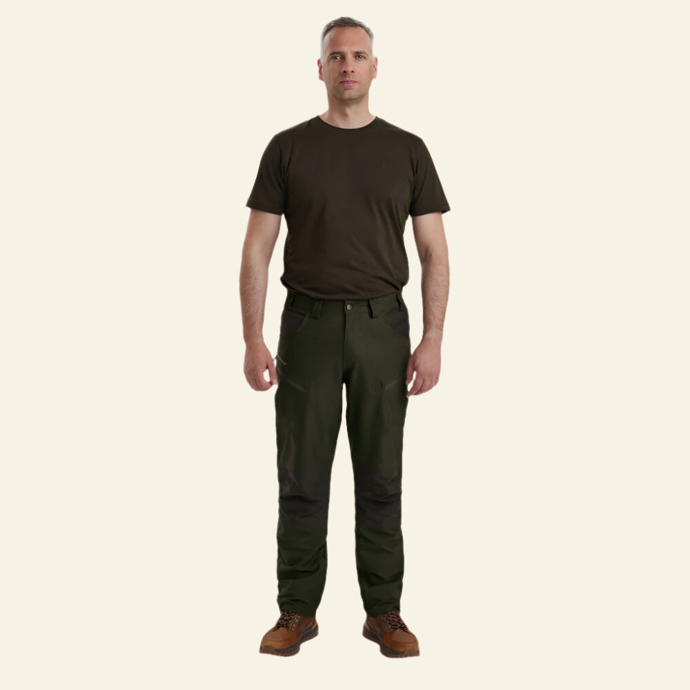 Pantaloni Deerhunter Chasse, Olive Night melange, elastici si impermeabili