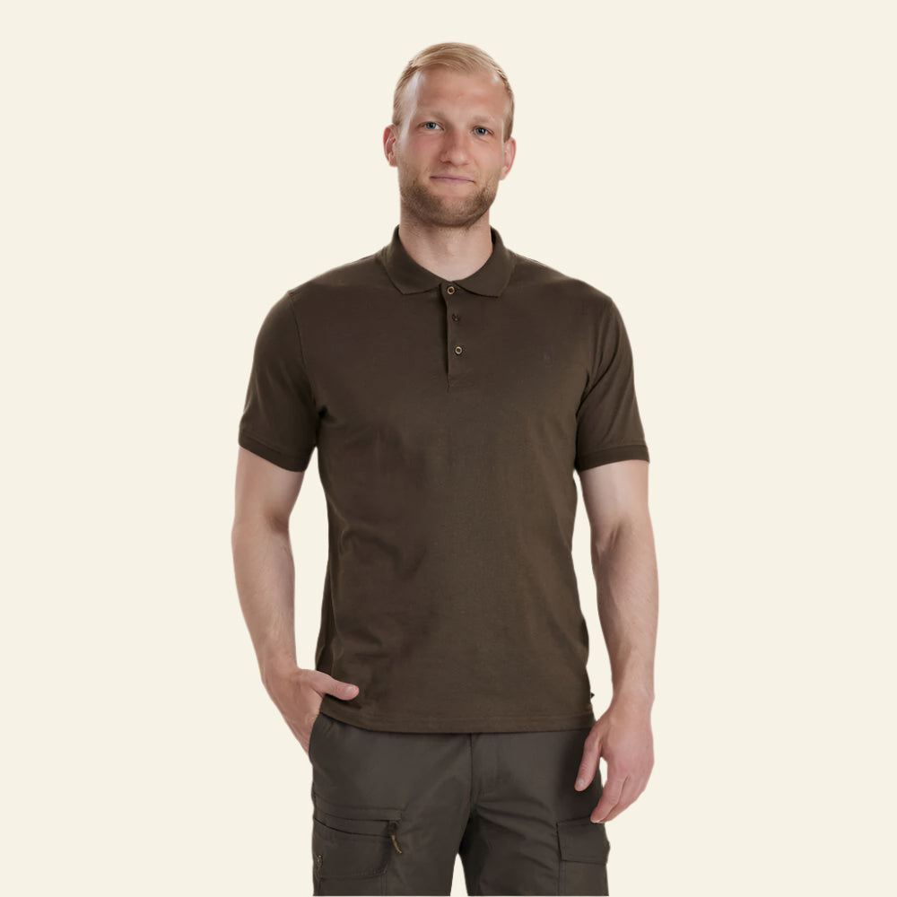 Tricou Polo Deerhunter Christian, Brown Leaf