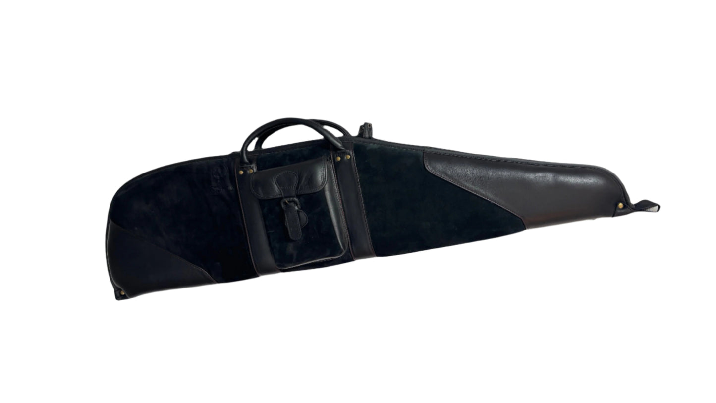 Husa carabina din piele neagra, Nobil Hunting, 120cm