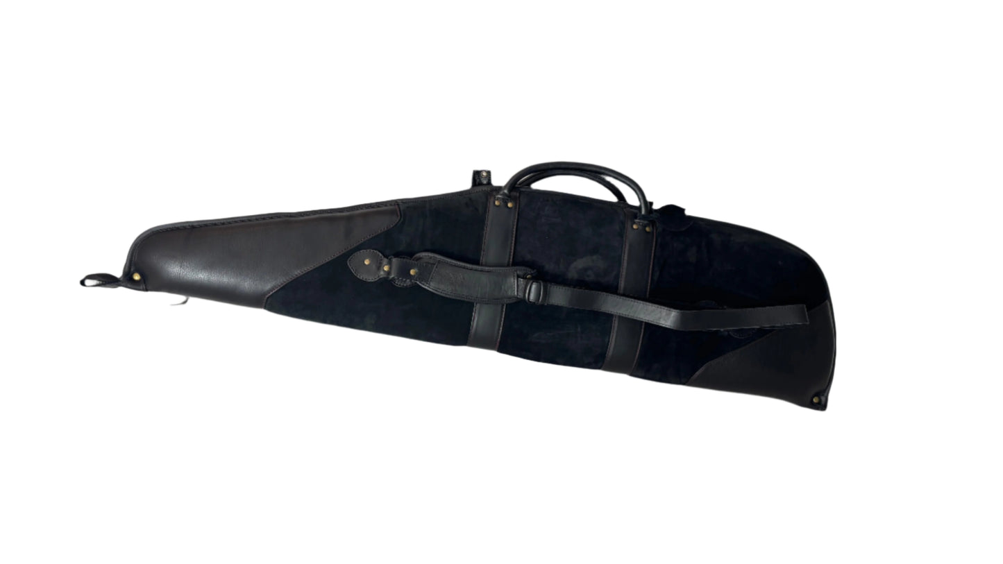 Husa carabina din piele neagra, Nobil Hunting, 120cm