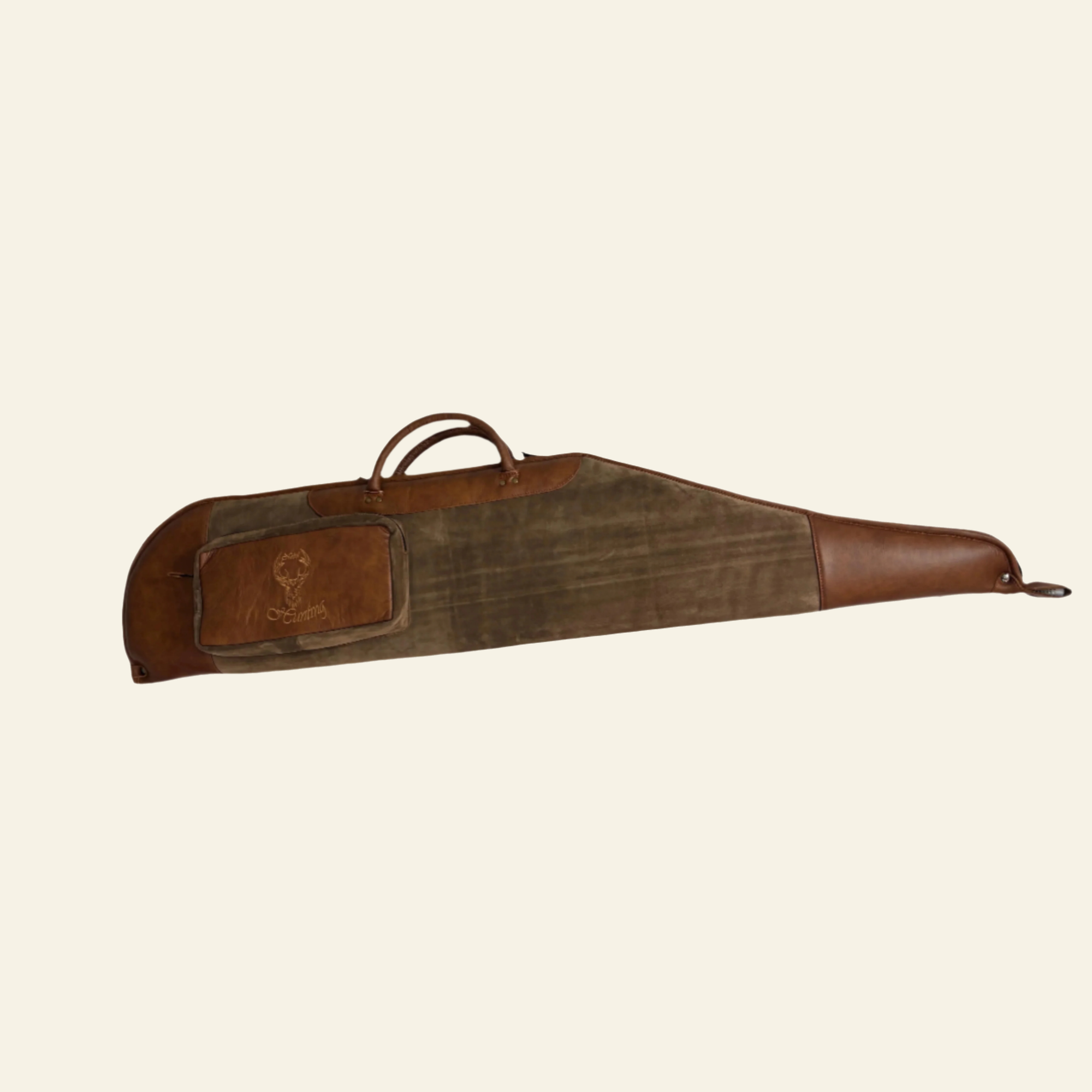Husa carabina din piele maro/gri, Nobil Hunting, 130cm