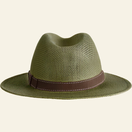Palarie Blaser Straw Hat, dark oive, din paie