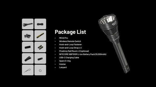 Lanterna Nitecore MH40 Pro, 3500 lumeni / 1300m distanta, reincarcabila USB-C