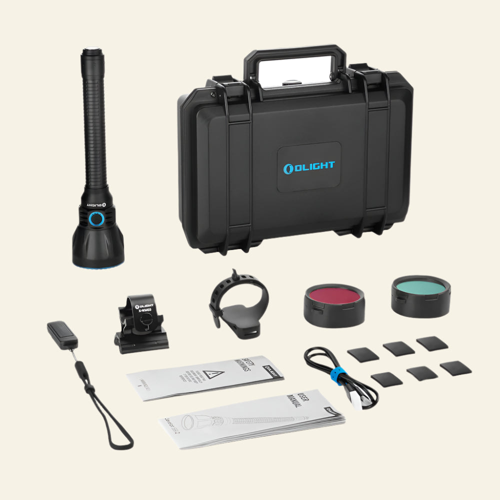 Set complet Lanterna Olight Javelot Turbo 2, 1800 lumeni / 1500m distanta