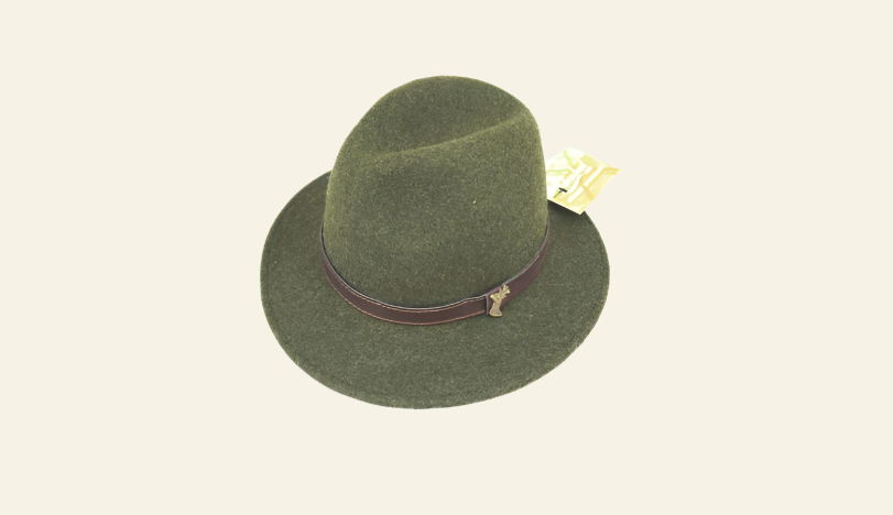 Palarie Lodenhunt, verde, 100% lana, insigna caprior