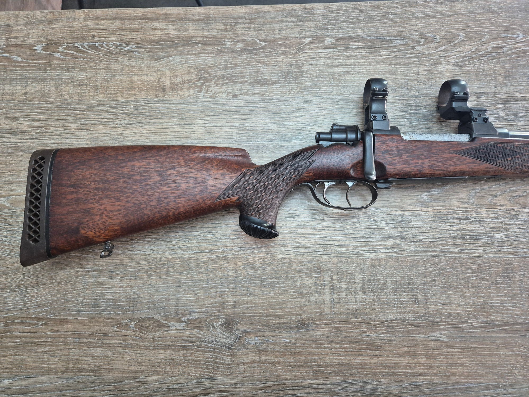 Carabina unicata, sistem Mauser 98, cal 308 Norma Mag, 60cm