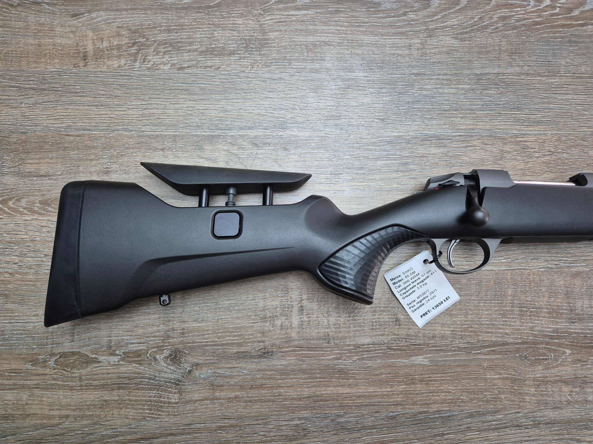 Carabina SAKO 85 SM, cal 300 WSM, teava fluted 61cm cerakote, pat sintetic