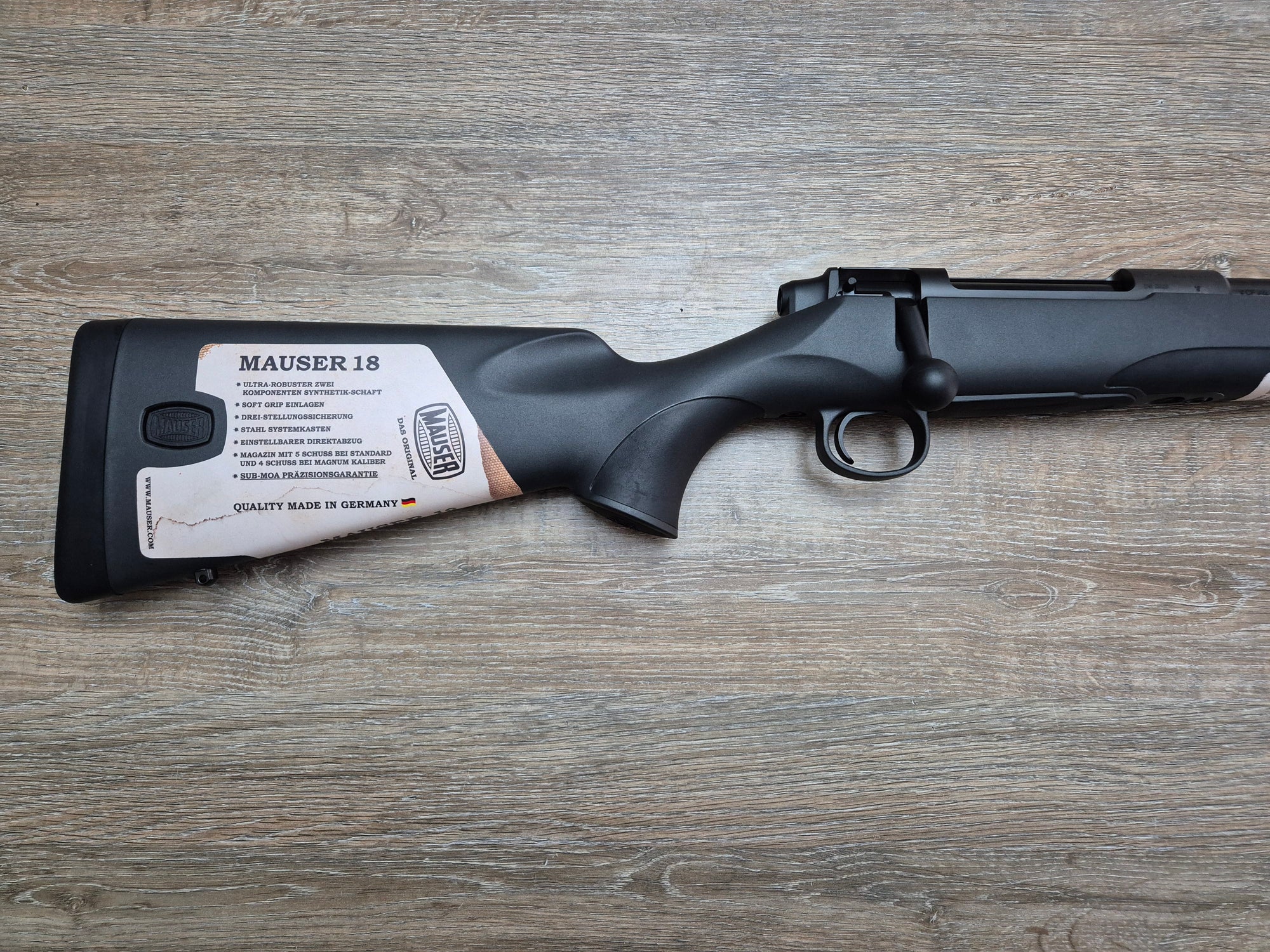 Carabina Mauser M18, cal 308 win, 56cm, pat sintetic, filet 15x1