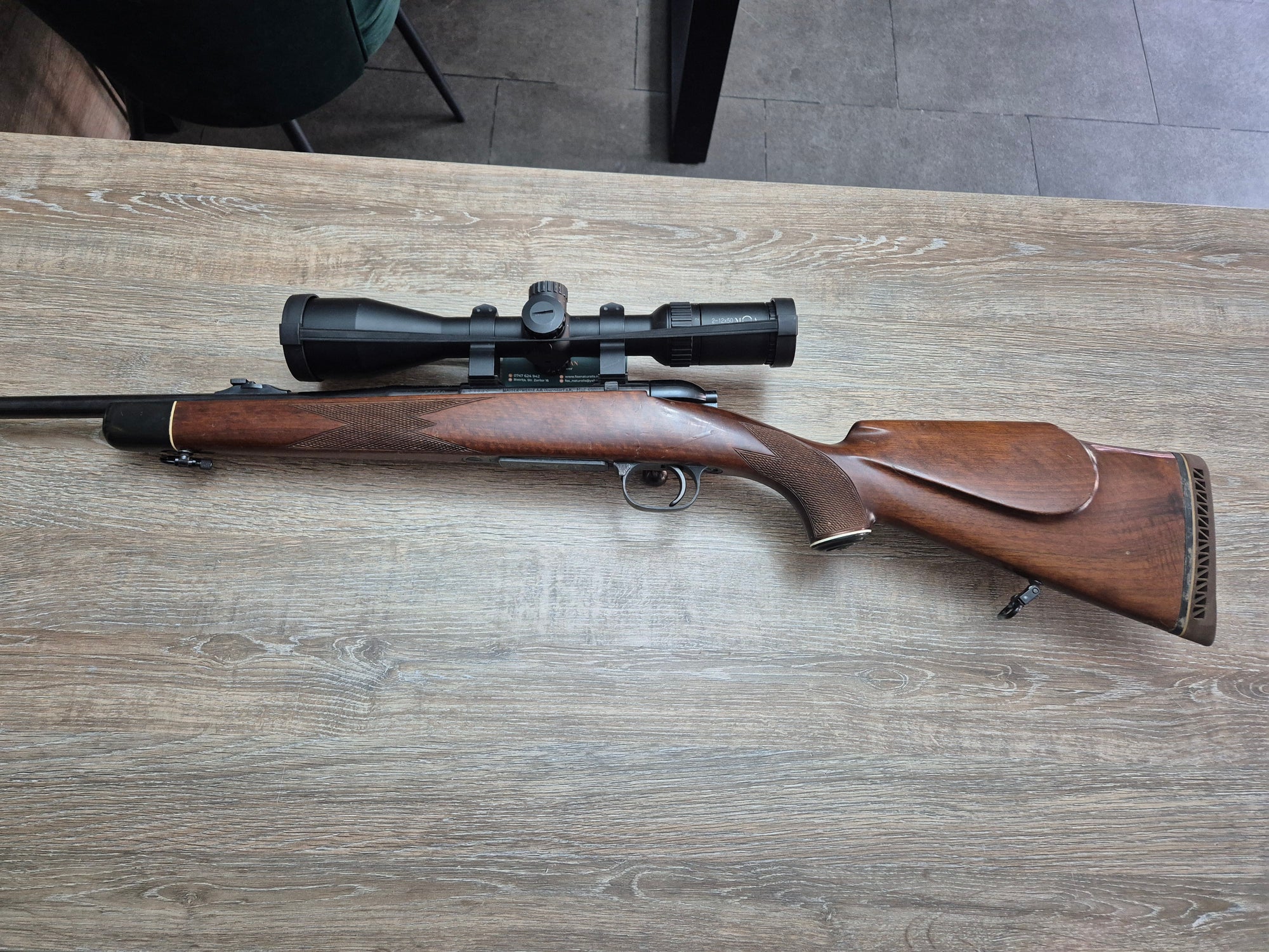 Carabina Mauser, cal 5.6x50 Magnum, 60cm, luneta 2-12x50