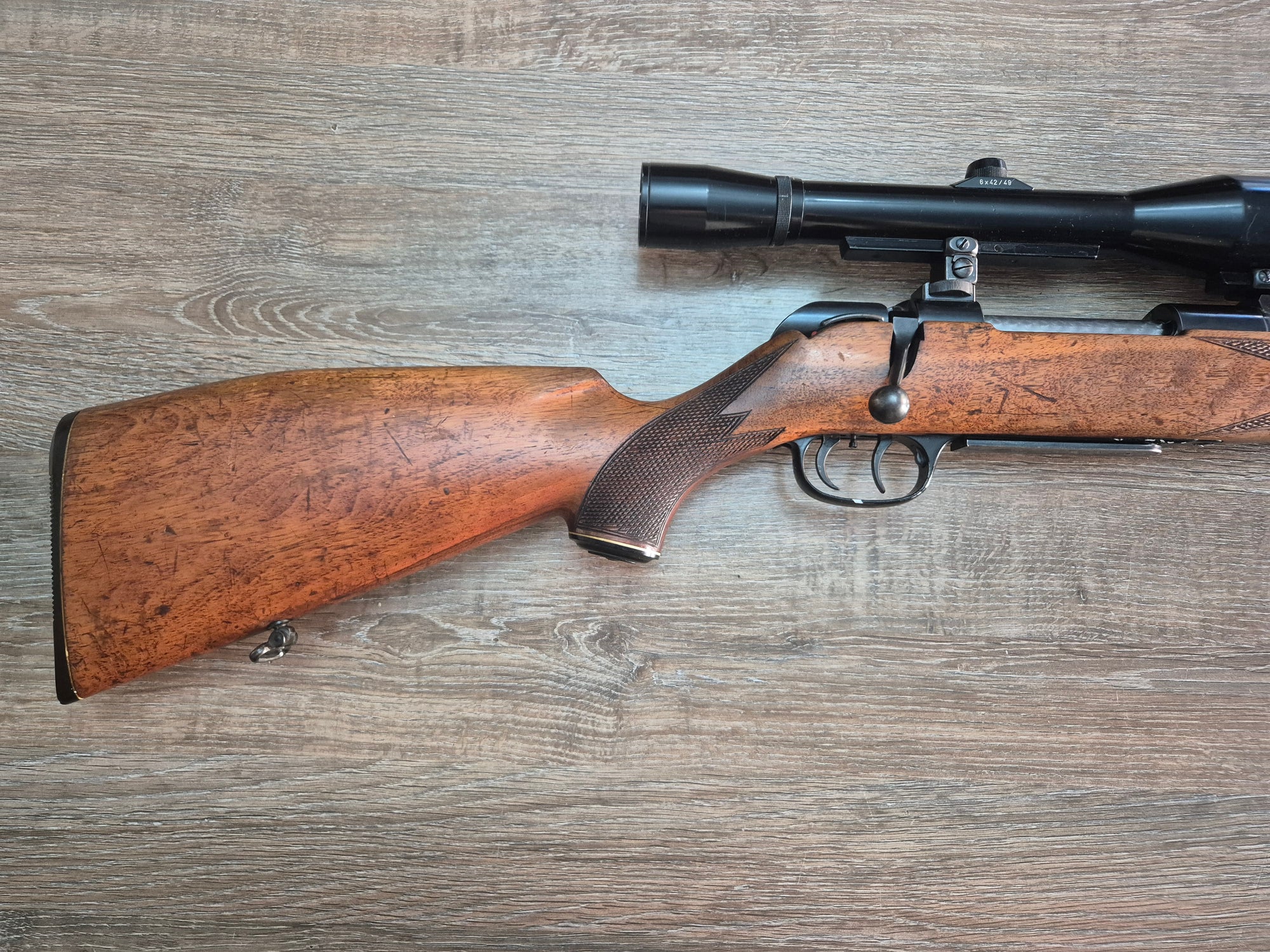 Carabina Krico, cal 7x64, teava 51cm, luneta 6x42