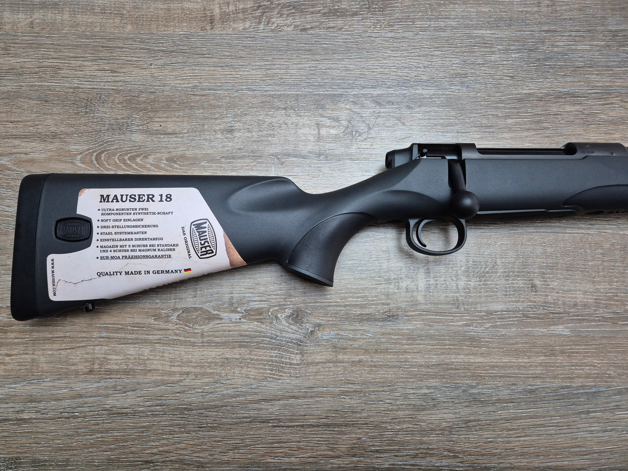 Carabina Mauser M18, cal 30-06, 56cm, pat sintetic, filet 15x1