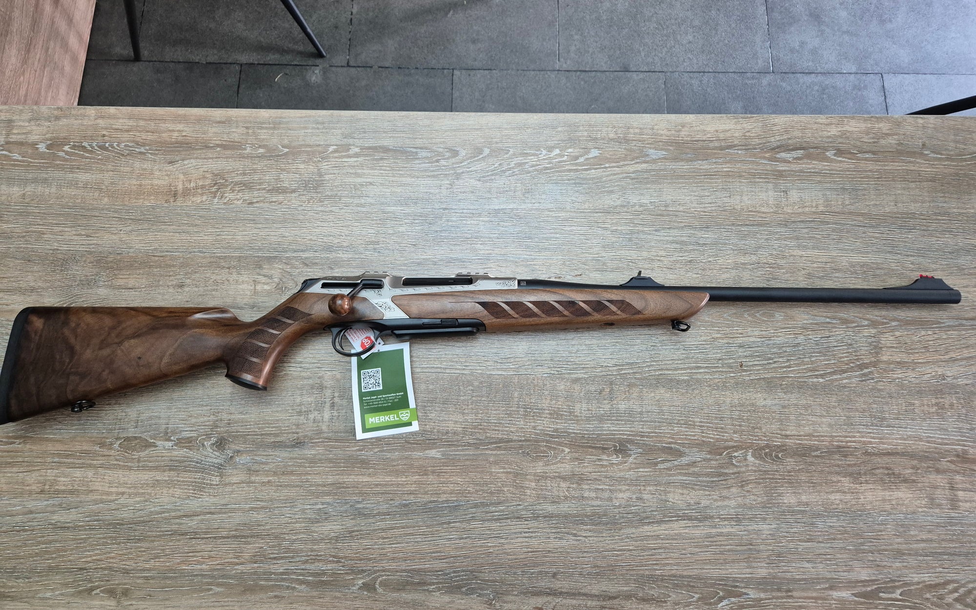 Carabina Merkel RX Helix Arabesque, cal 7x64, 54cm, lemn grad 4