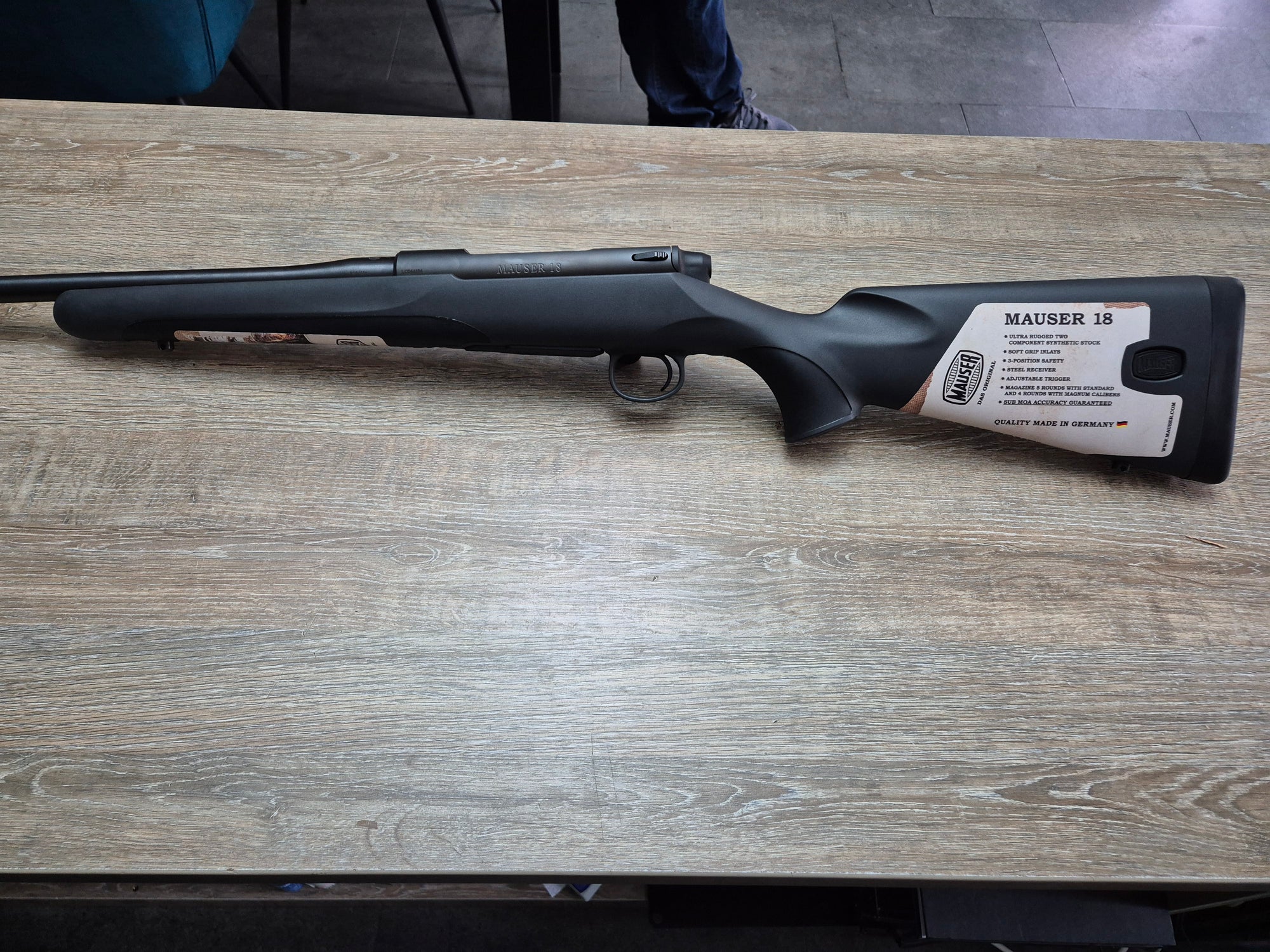 Carabina Mauser M18, cal 308 win, 56cm, pat sintetic, filet 15x1