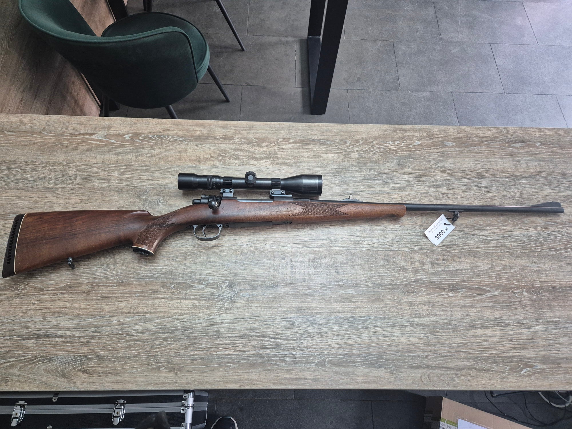 Carabina Mauser 98 cal 6.5x68, 62cm, luneta 3-9x