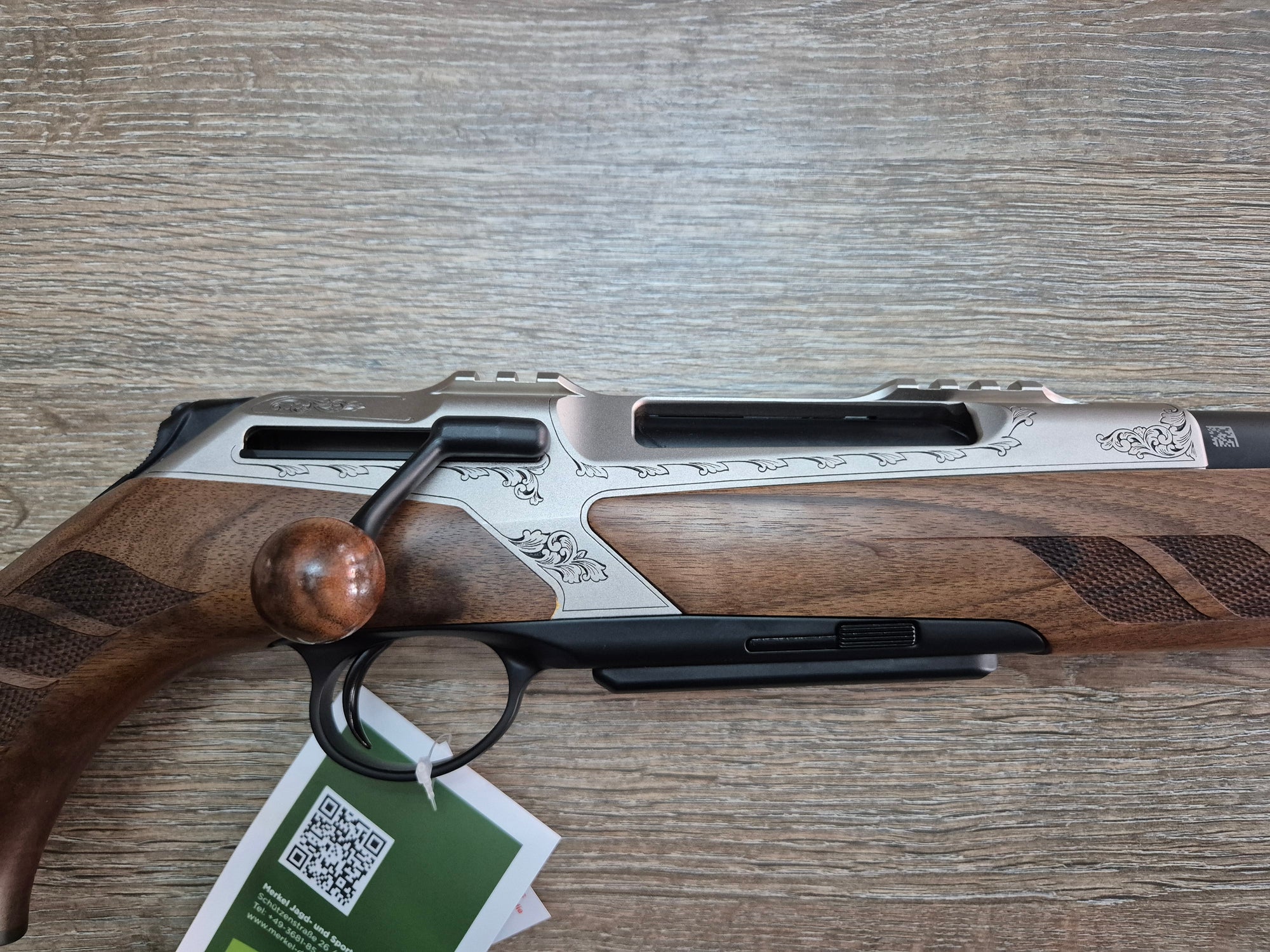 Carabina Merkel RX Helix Arabesque, cal 7x64, 54cm, lemn grad 4