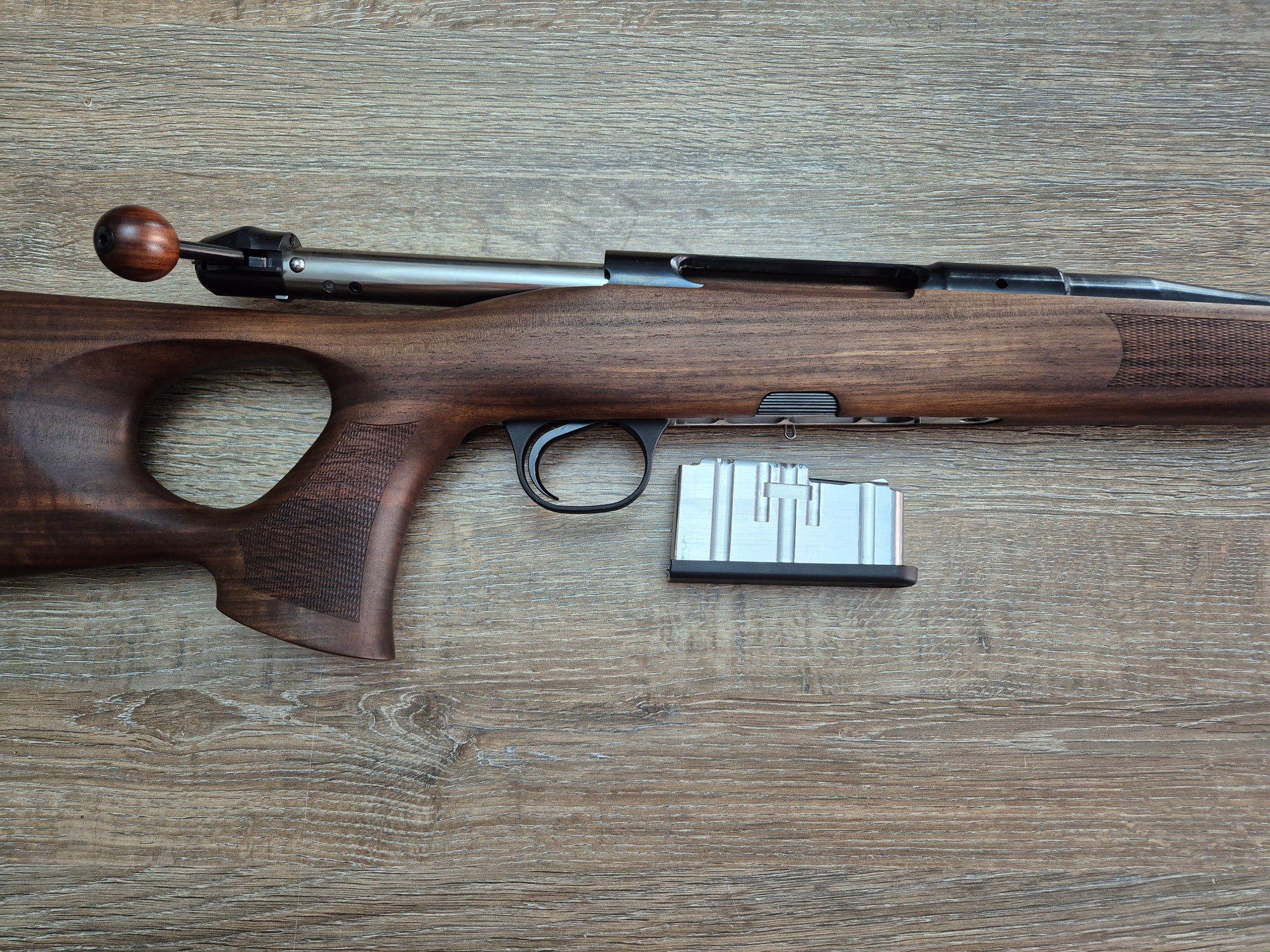 Carabina Heym SR30 Ranger-T cal 30-06, 55cm, inchidere liniara, pat lemn