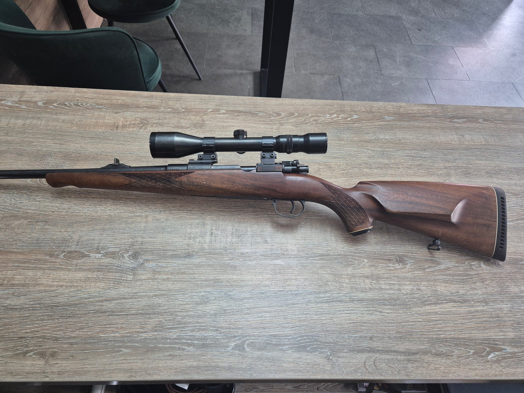 Carabina Mauser 98 cal 6.5x68, 62cm, luneta 3-9x