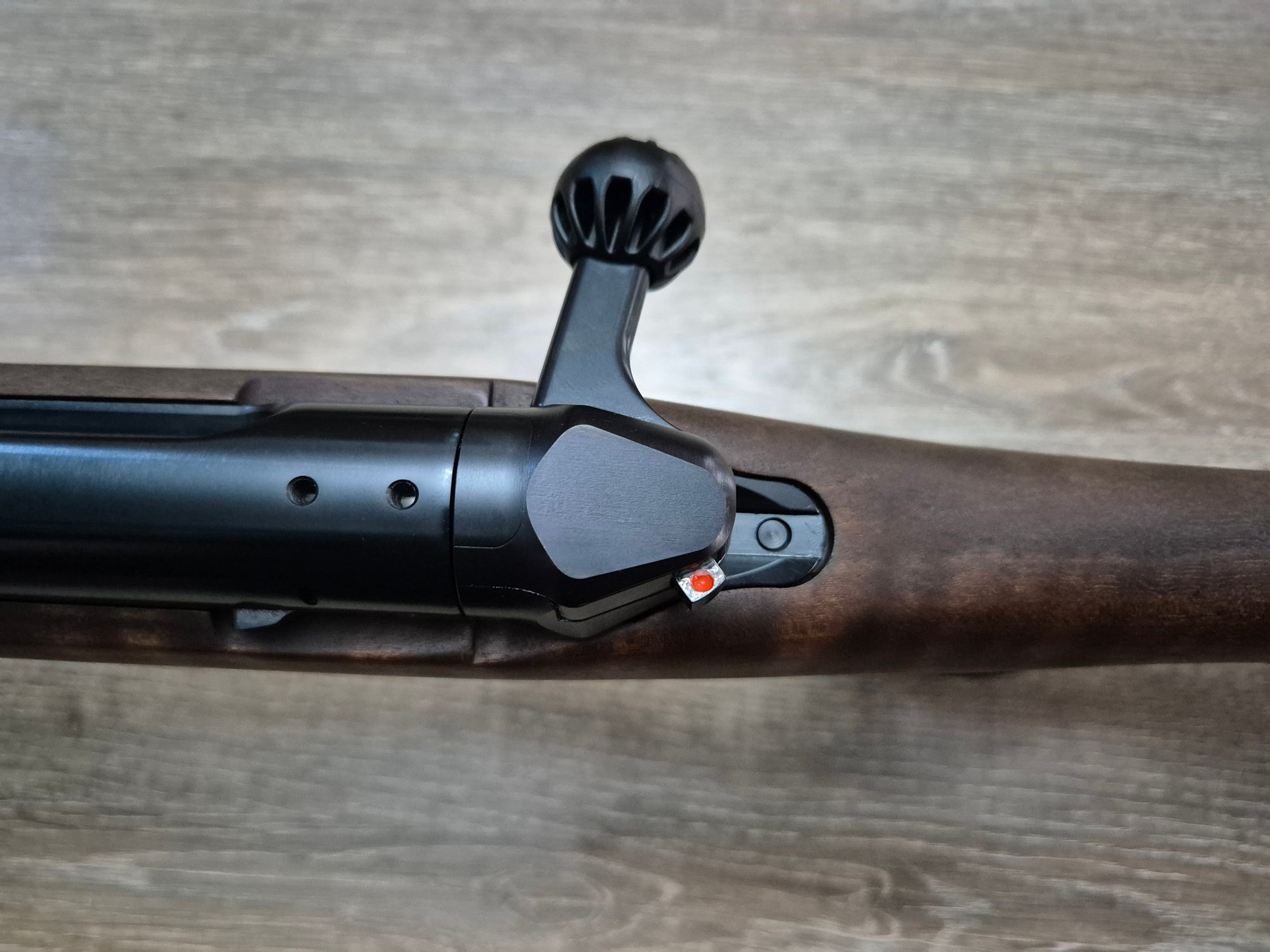 Carabina Heym SR30, cal 7x64, 55cm, inchidere liniara, pat lemn ergonomic