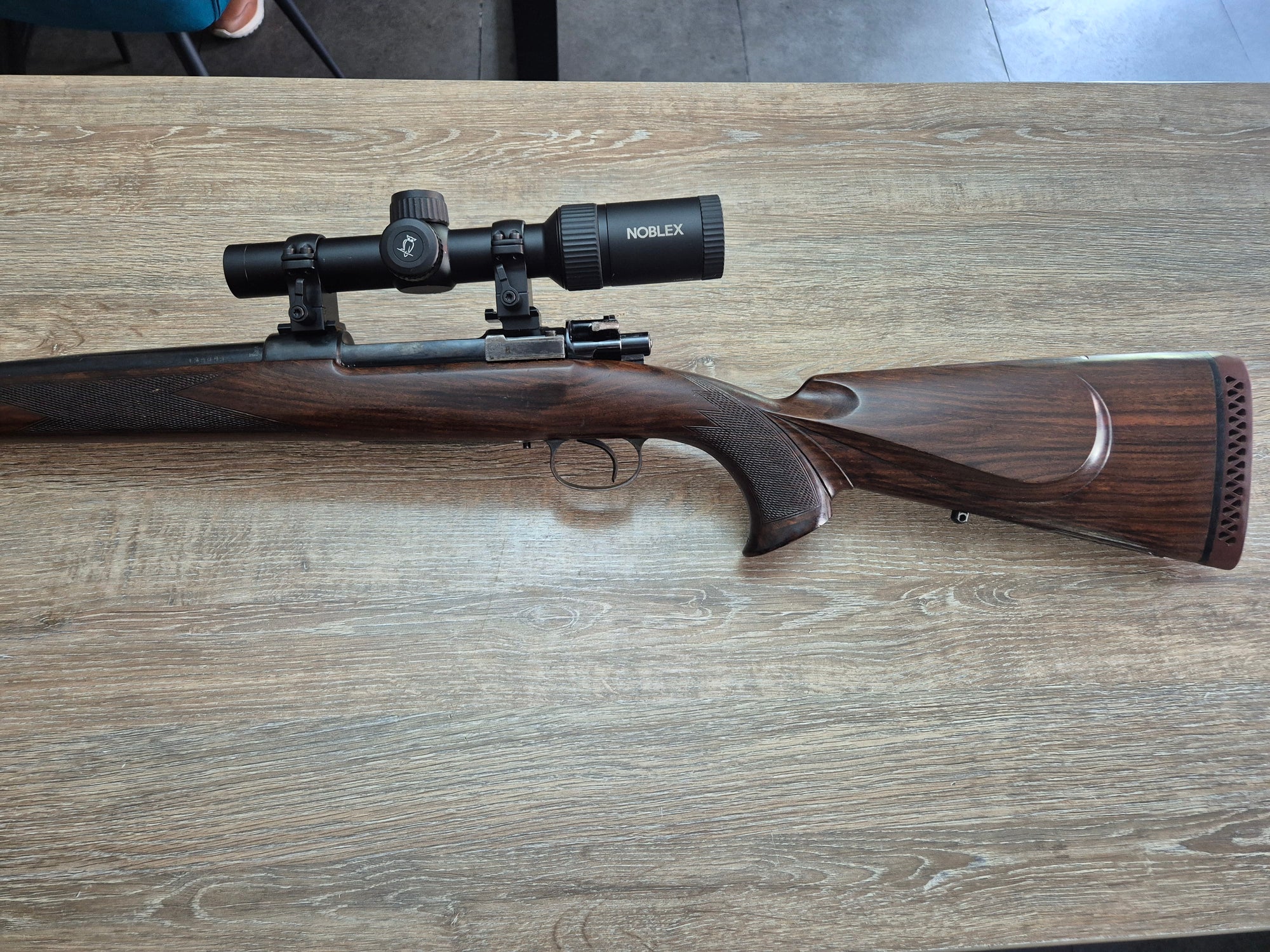 Carabina Husqvarna, cal 8x57JS, 61 cm, luneta Noblex 1-6x24