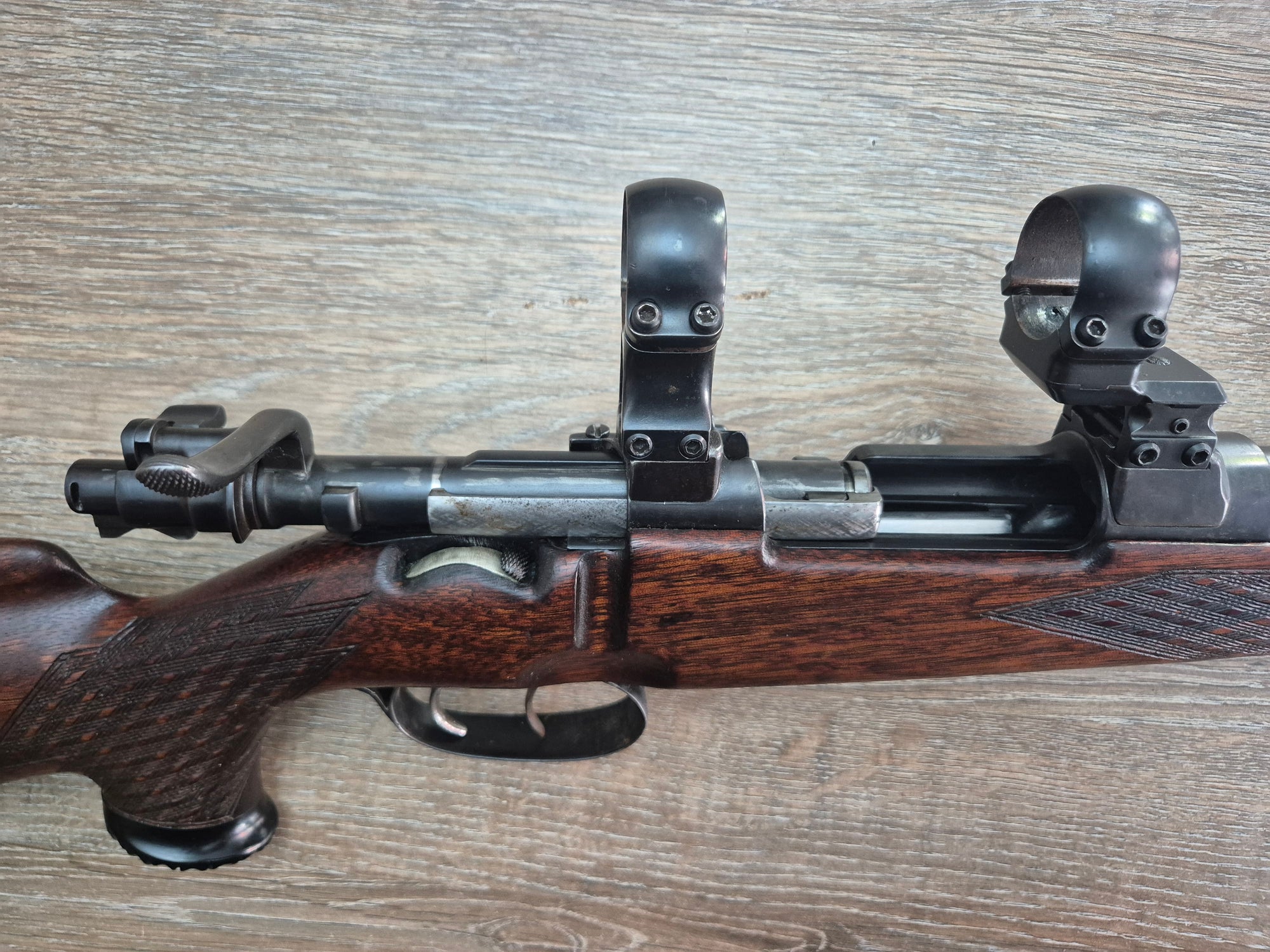 Carabina unicata, sistem Mauser 98, cal 308 Norma Mag, 60cm