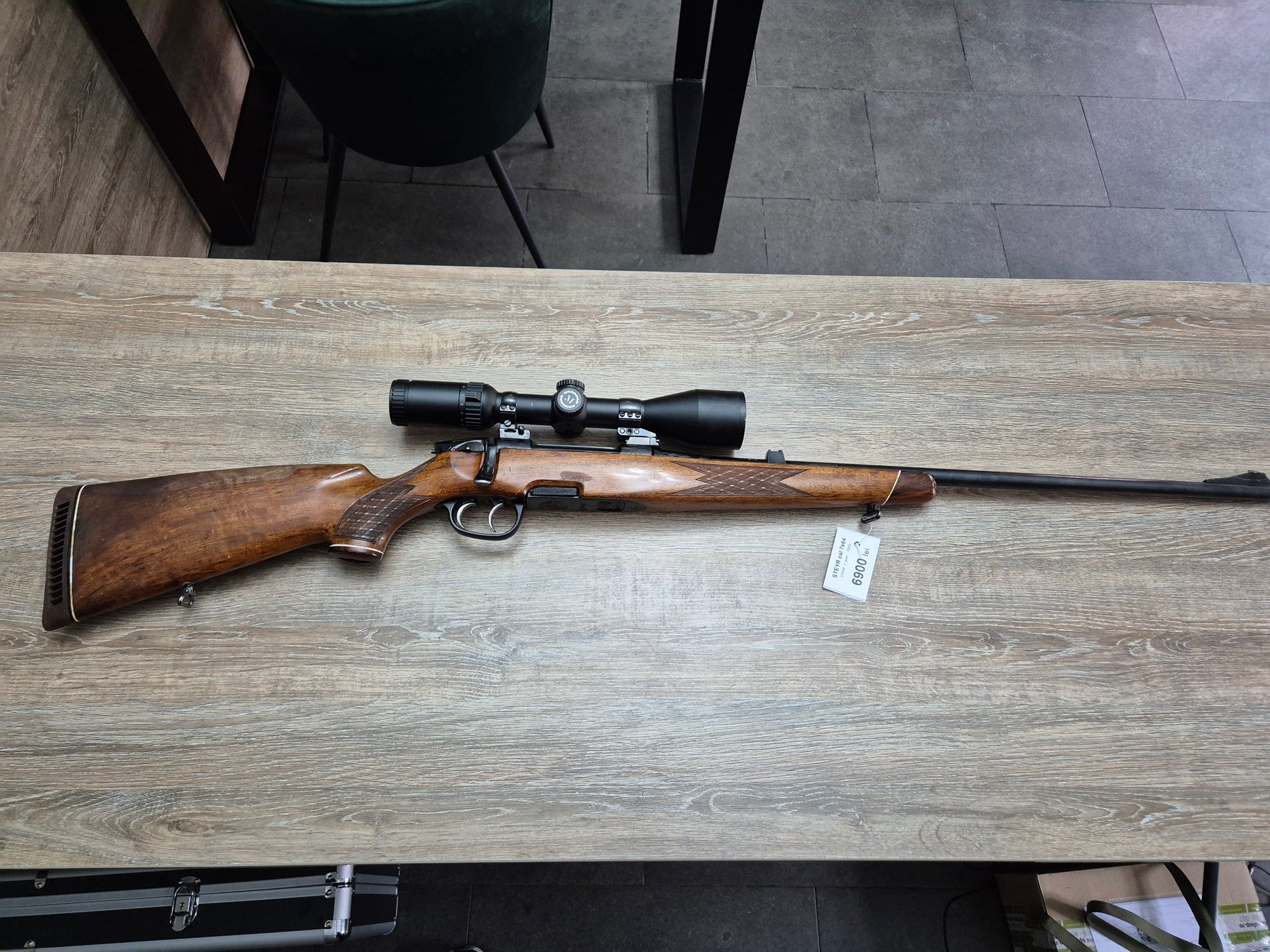 Carabina Steyr Mannlicher, cal 7x64, 64cm, luneta 2.5-10x50