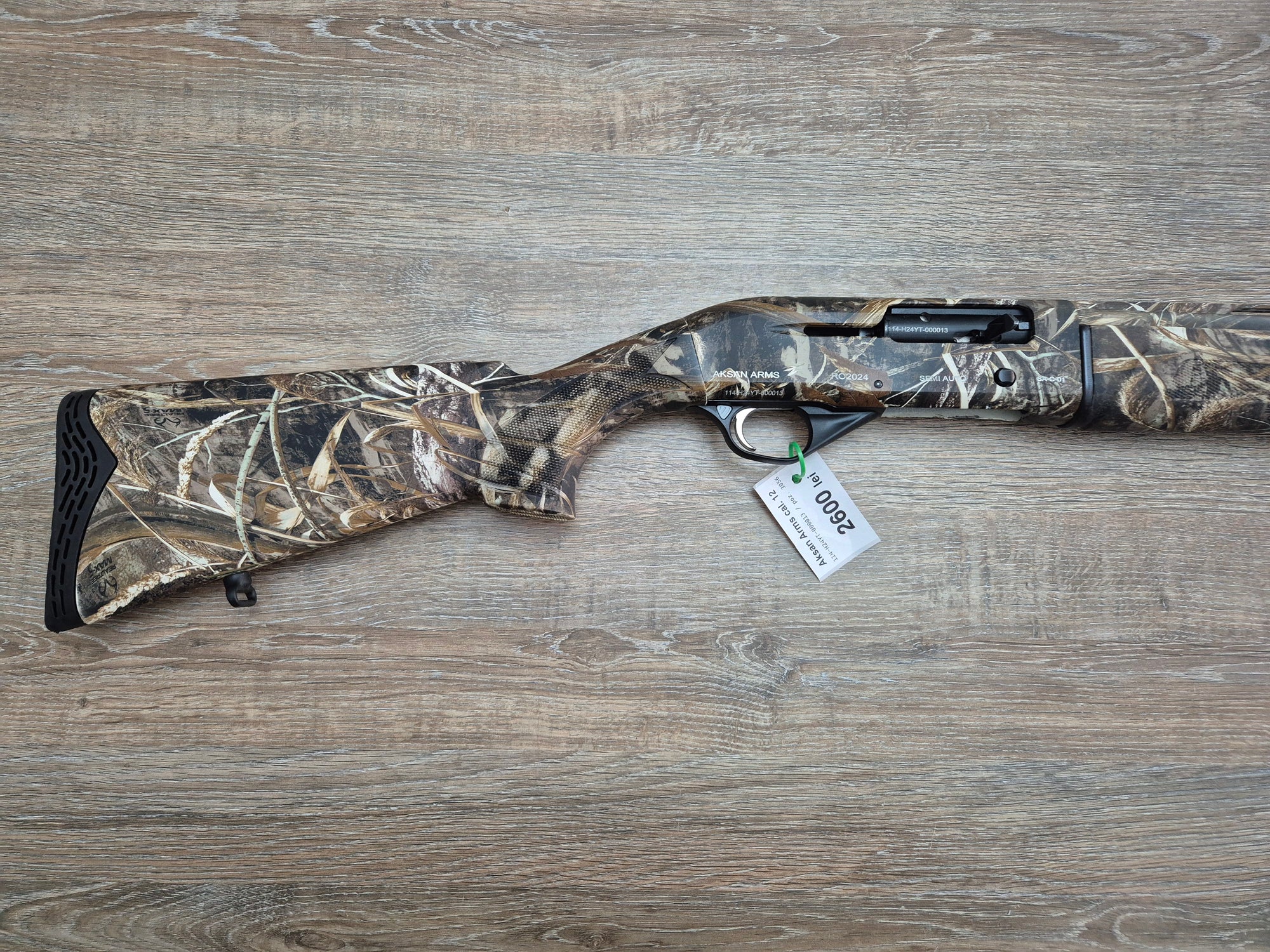 Lisa semiautomata Aksan Arms, cal 12/76, 71cm, pat camuflaj