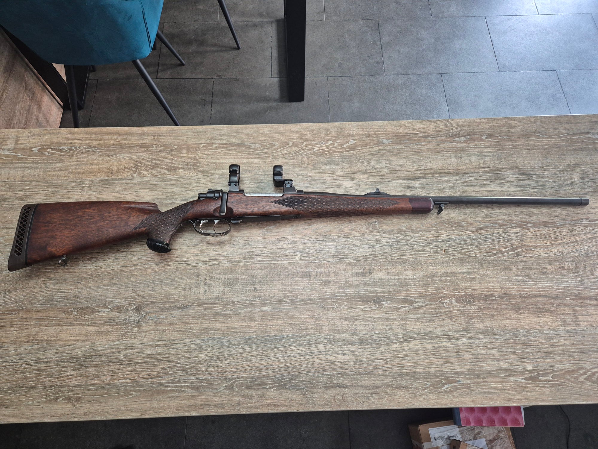 Carabina unicata, sistem Mauser 98, cal 308 Norma Mag, 60cm
