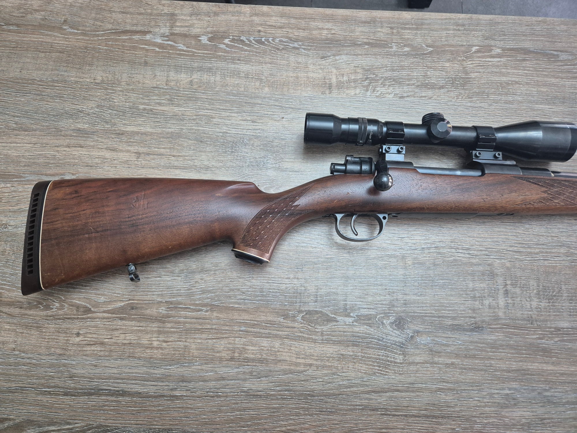 Carabina Mauser 98 cal 6.5x68, 62cm, luneta 3-9x