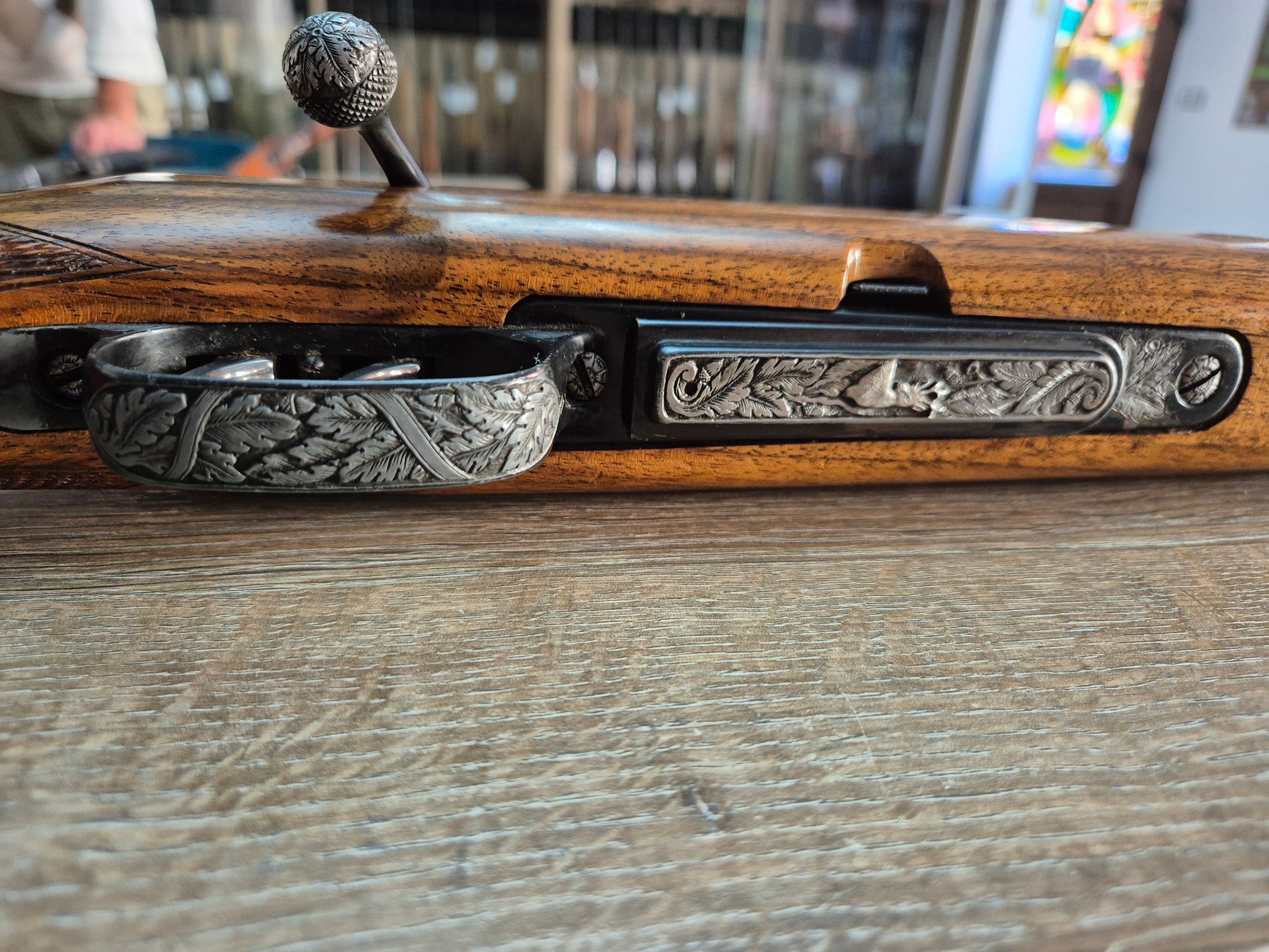 Carabina manufact. Krico, cal 6.5x68, teava 65cm, gravuri