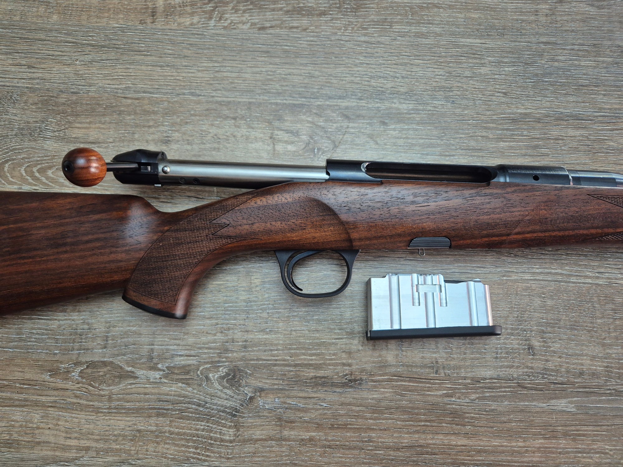 Carabina Heym SR30 Allranger cal 6.5 Creedmoor, 55cm, inchidere liniara, pat lemn