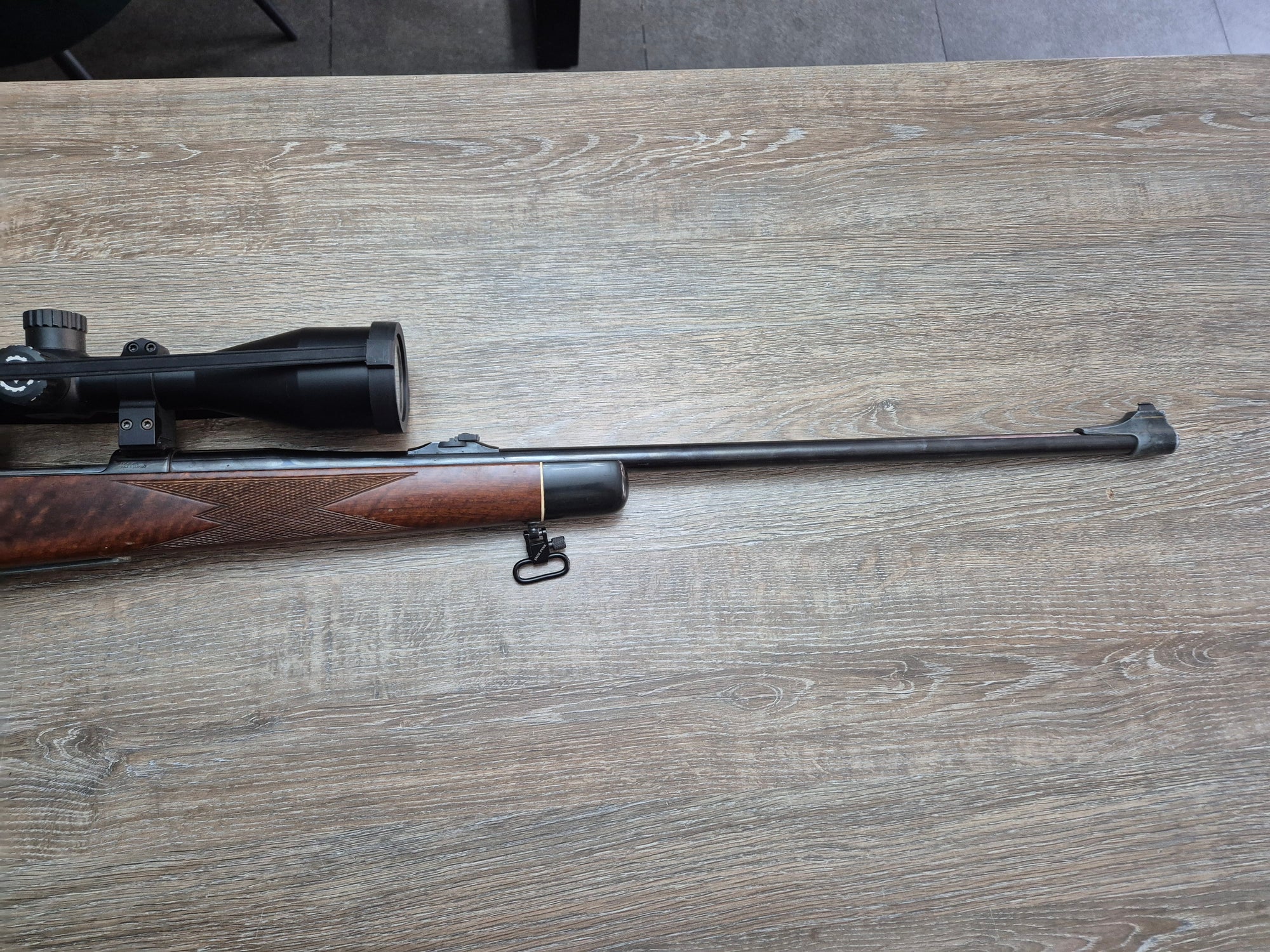 Carabina Mauser, cal 5.6x50 Magnum, 60cm, luneta 2-12x50