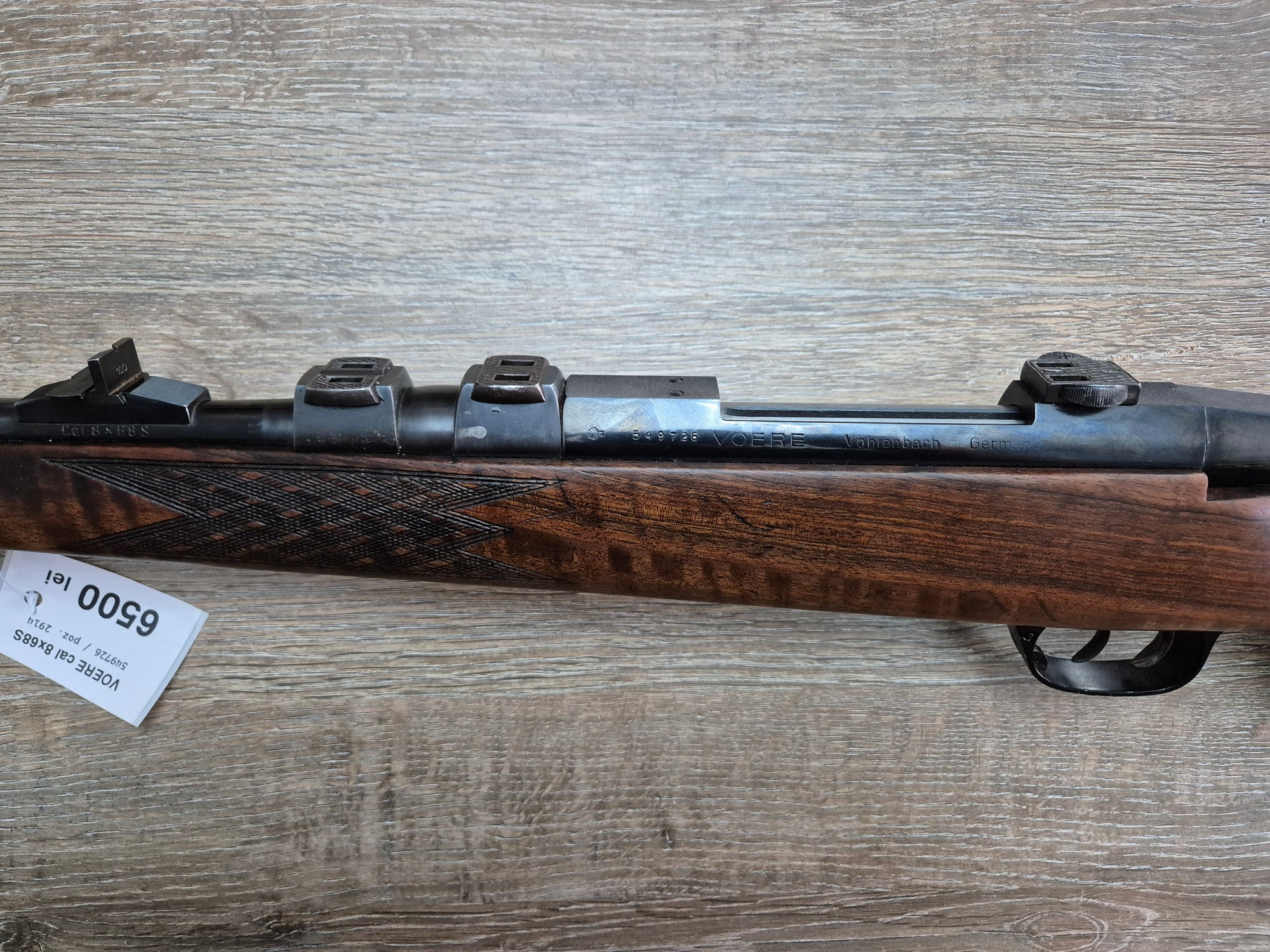 Carabina Voere, cal 8x68S, 65cm, pat lemn