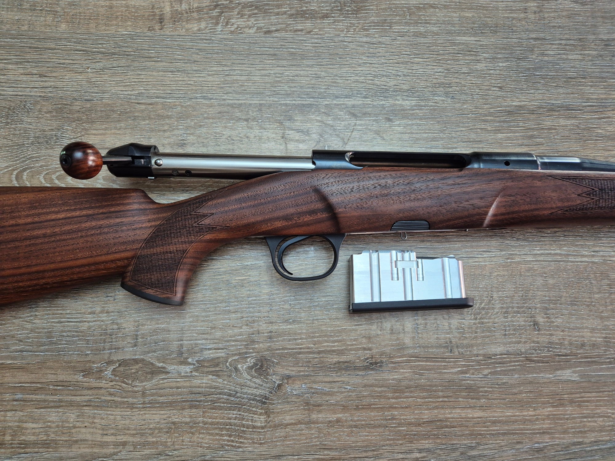 Carabina Heym SR30 Allranger cal 30-06, 55cm, inchidere liniara, pat lemn