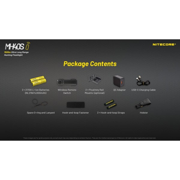 Lanterna Nitecore MH40S, 1500 lumeni / 1500m distanta, reincarcabila