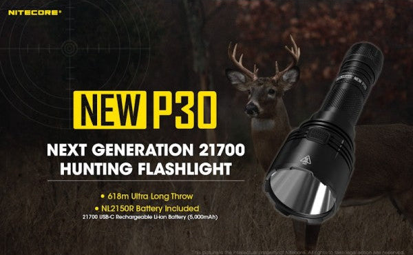 Lanterna Nitecore P30, 1000 lumeni / 618m distanta, reincarcabila USB-C