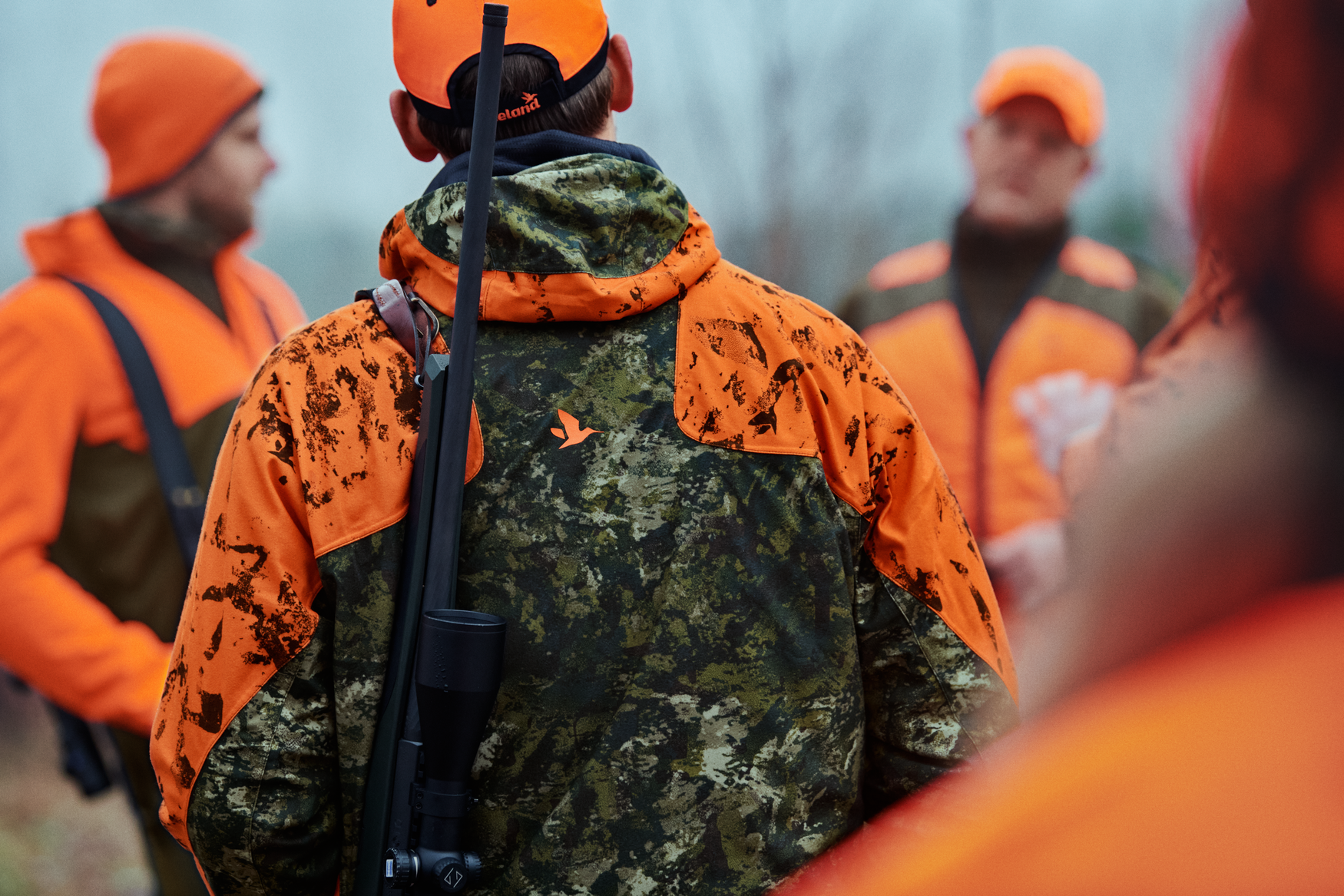 Geaca Seeland Vantage, impermeabila, orange/camo