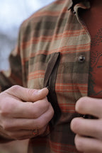 Camasa Harkila Aivak L/S shirt Autumn orange check