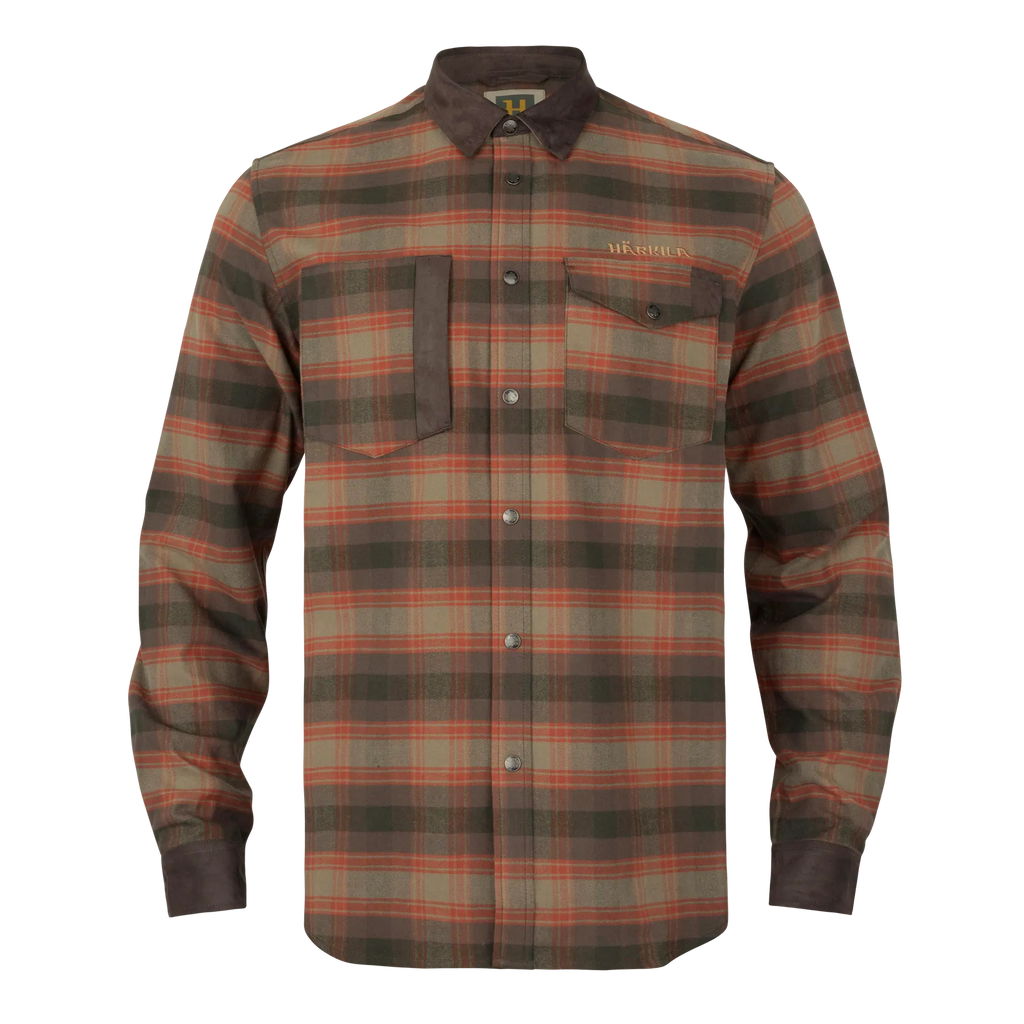 Camasa Harkila Aivak L/S shirt Autumn orange check