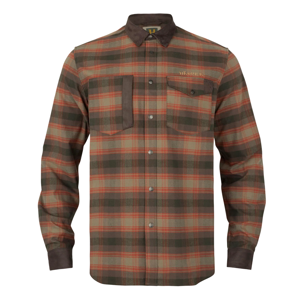Camasa Harkila Aivak L/S shirt Autumn orange check