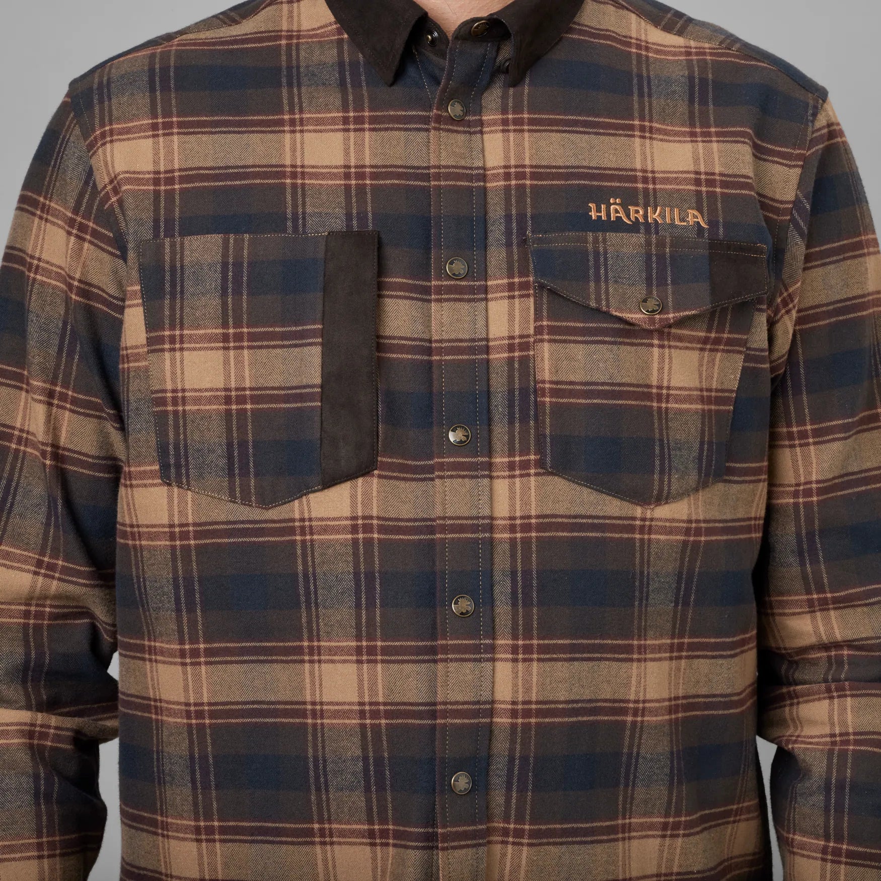 Camasa Harkila Aivak L/S, Burgundy