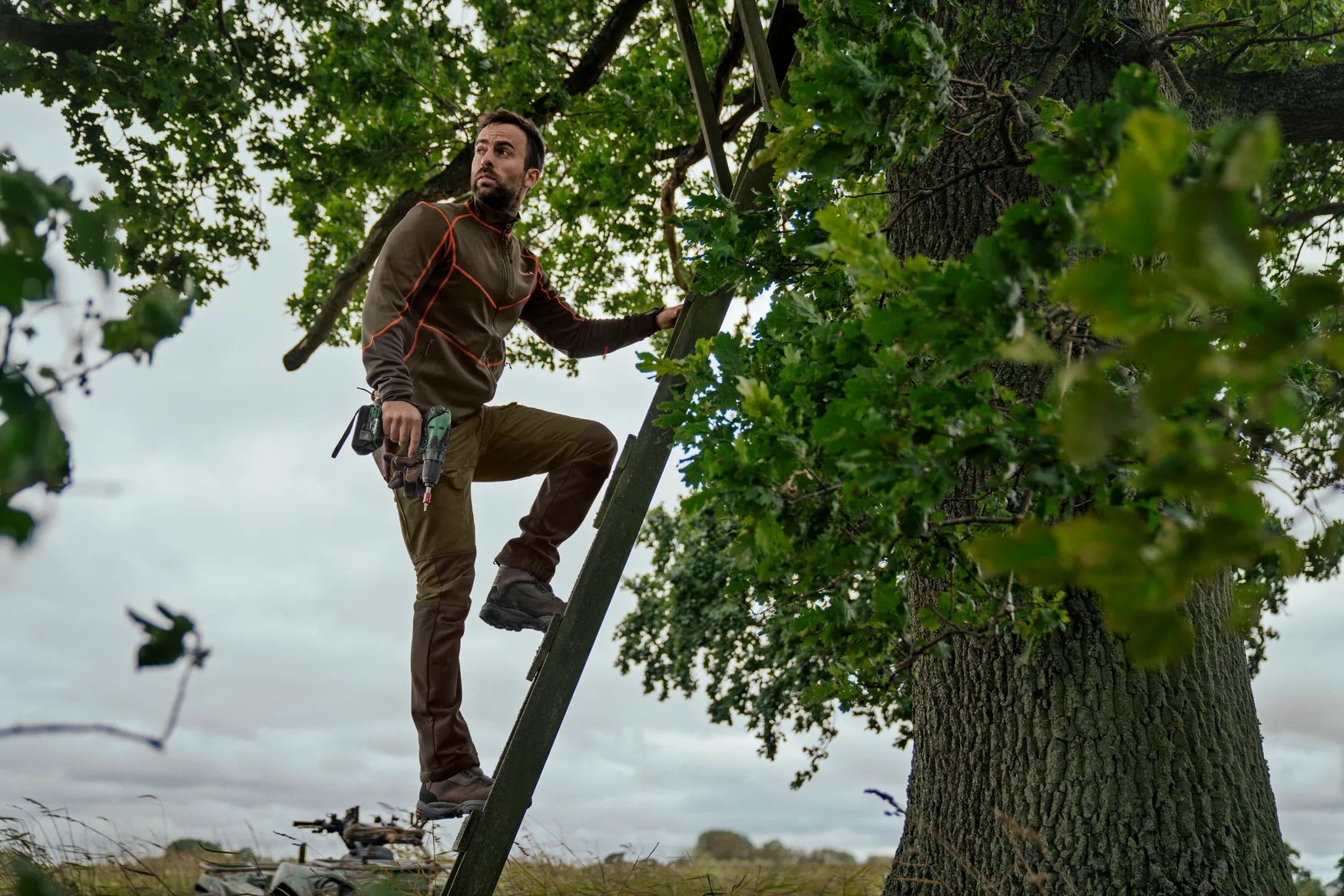 Pantaloni Härkila Scandinavian, Willow Green/Deep Brown