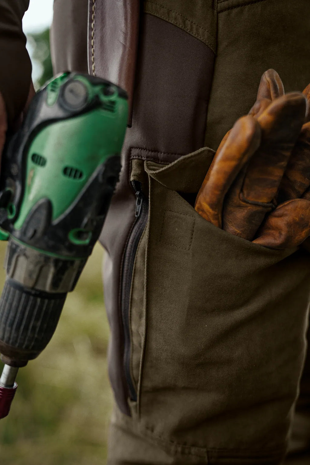 Pantaloni Härkila Scandinavian, Willow Green/Deep Brown