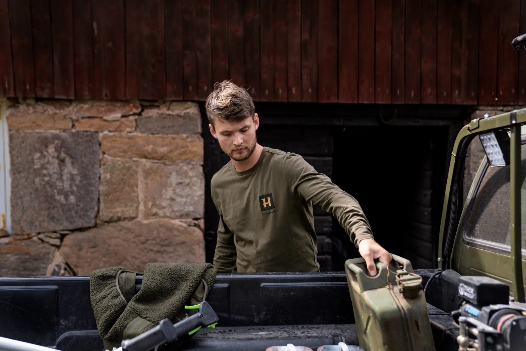 Tricou cu Maneca Lunga Harkila Gorm, Willow Green