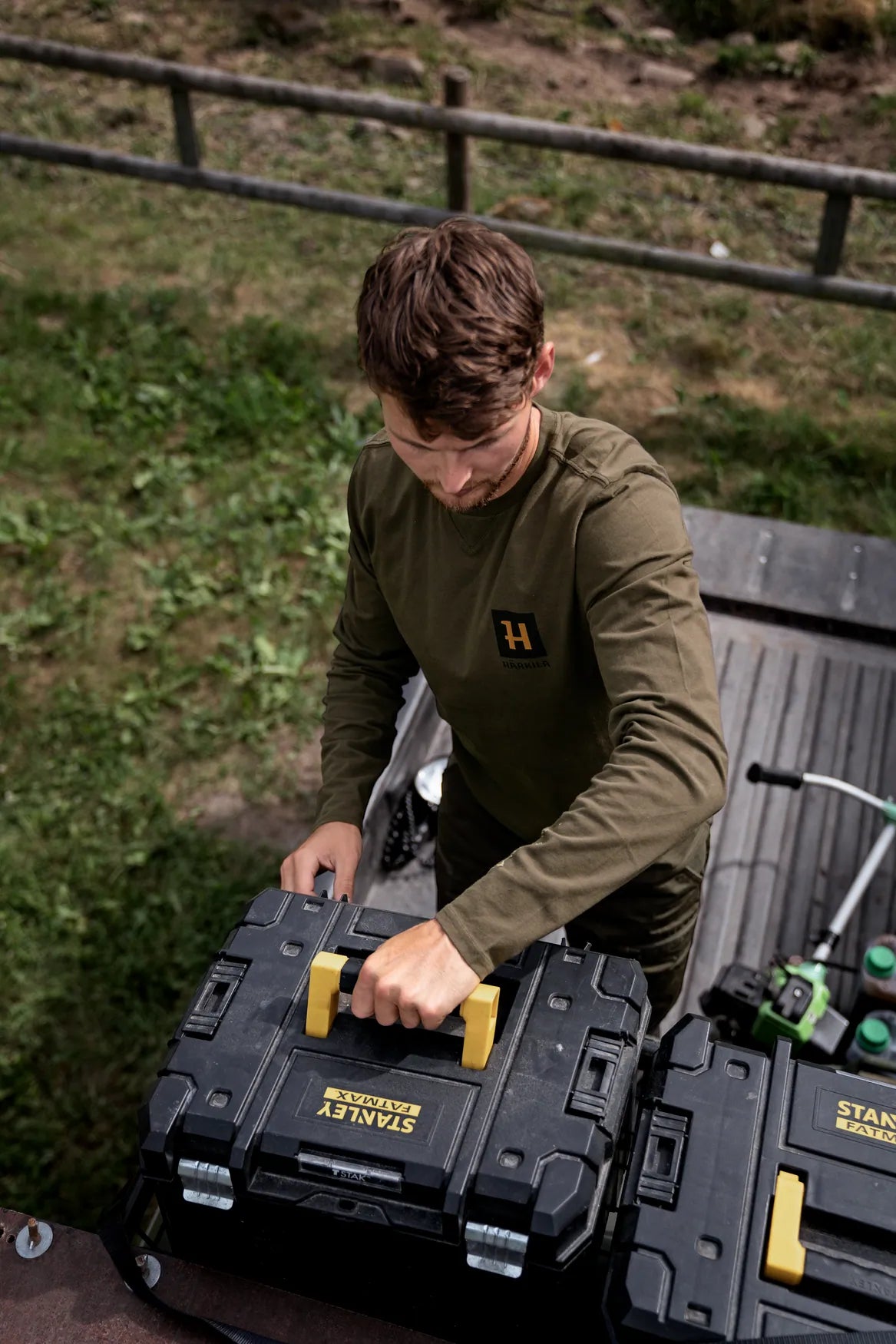 Tricou cu Maneca Lunga Harkila Gorm, Willow Green