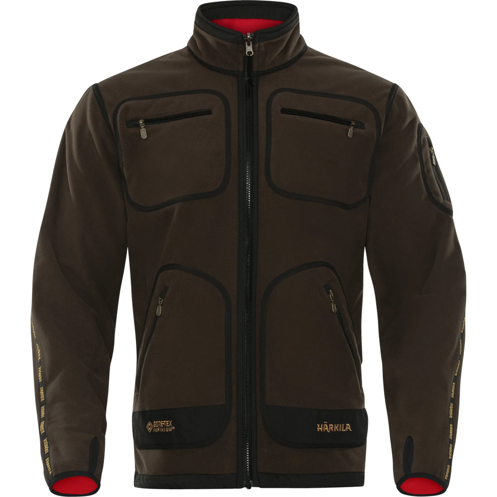 Jacheta Harkila Kamko Fleece, reversibila, Brown/Red